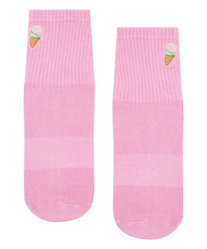 Crew Non Slip Grip Socks - Pink Gelato sold by MoveActive