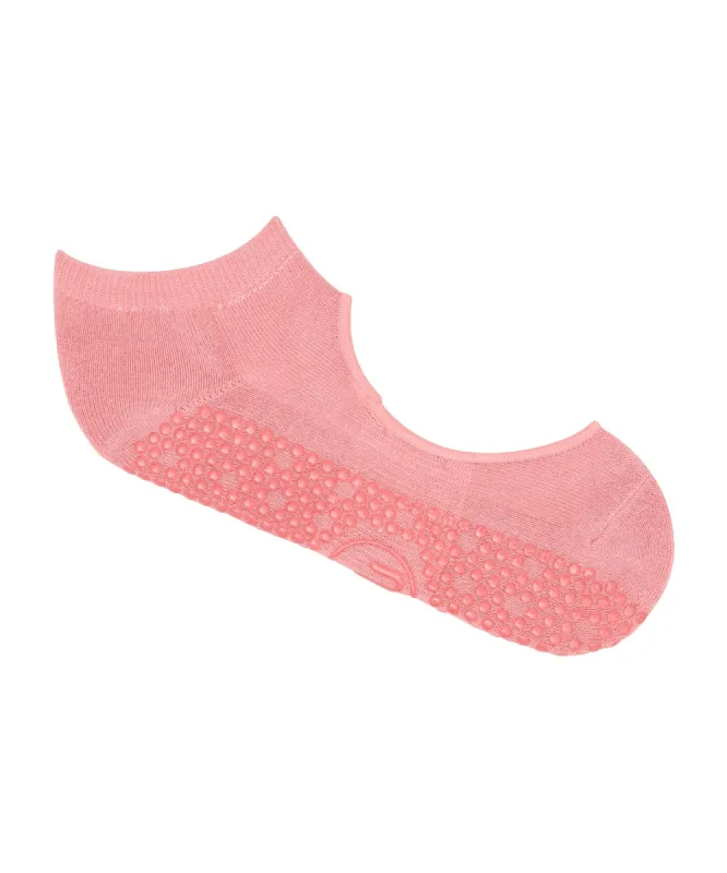 Slide On Non Slip Grip Socks - Rose sold by MoveActive
