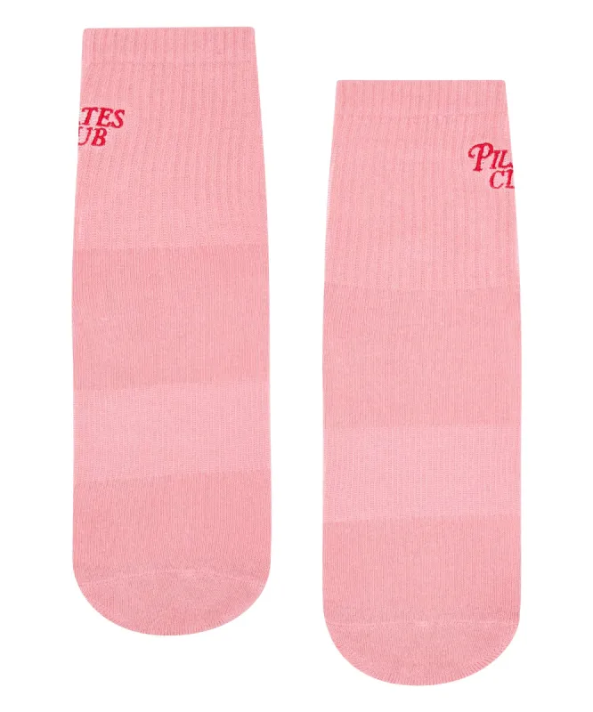 Crew Non Slip Grip Socks - Pilates Club Rose sold by MoveActive