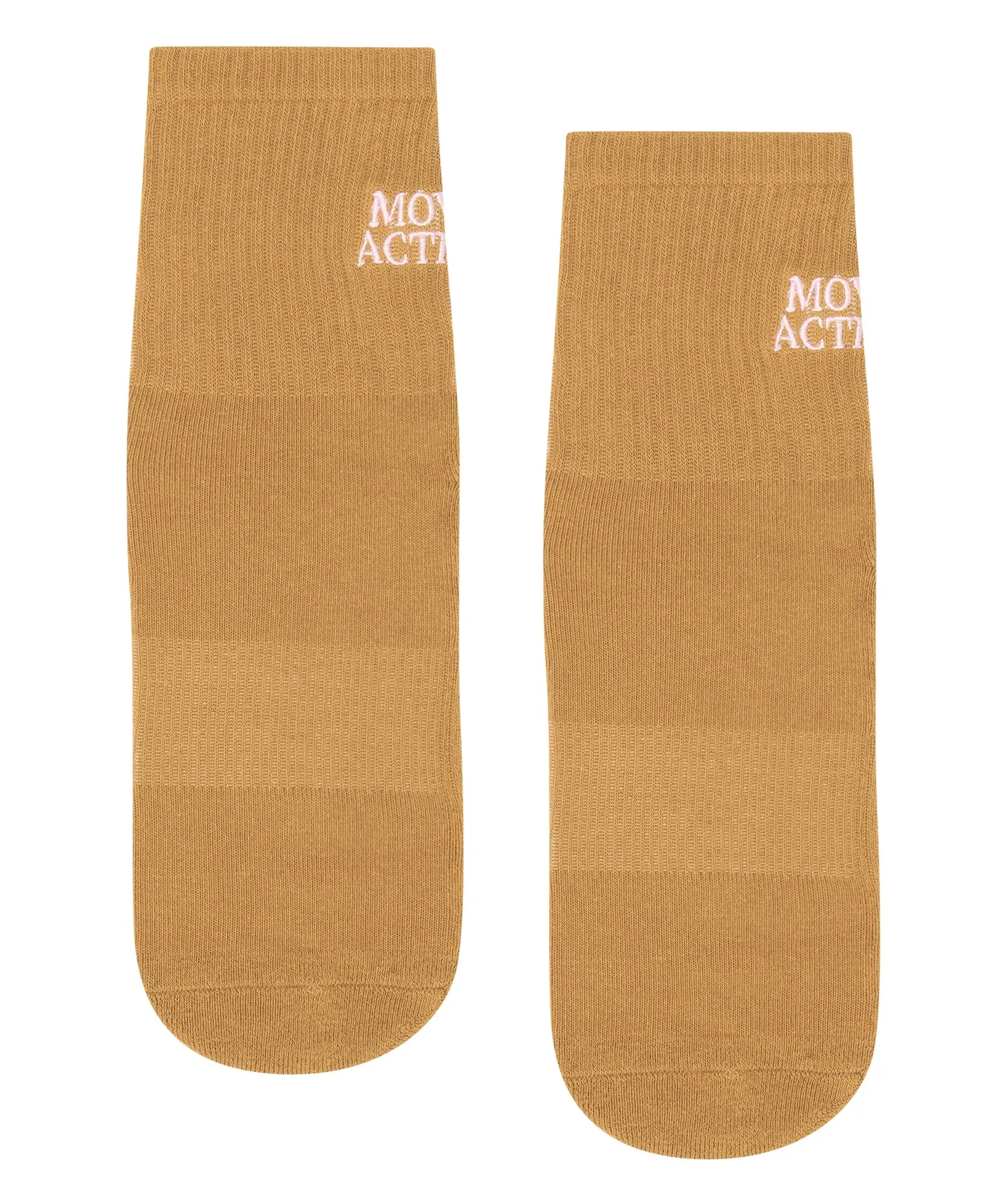 Crew Non Slip Grip Socks - Signature Camel sold by MoveActive