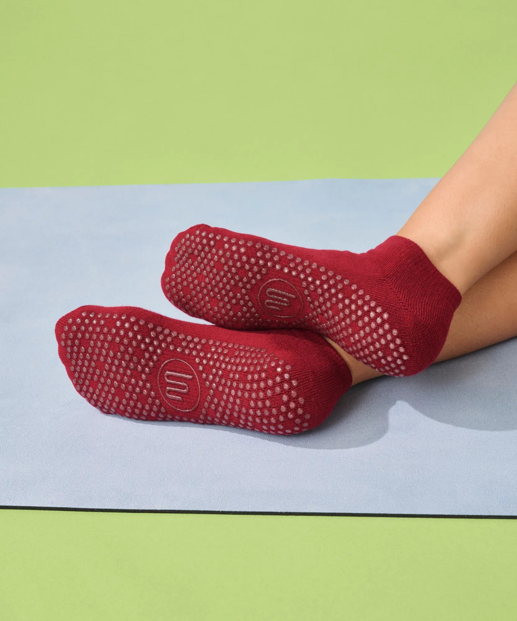 Classic Low Rise Grip Socks - Crimson sold by MoveActive product image thumbnail 2