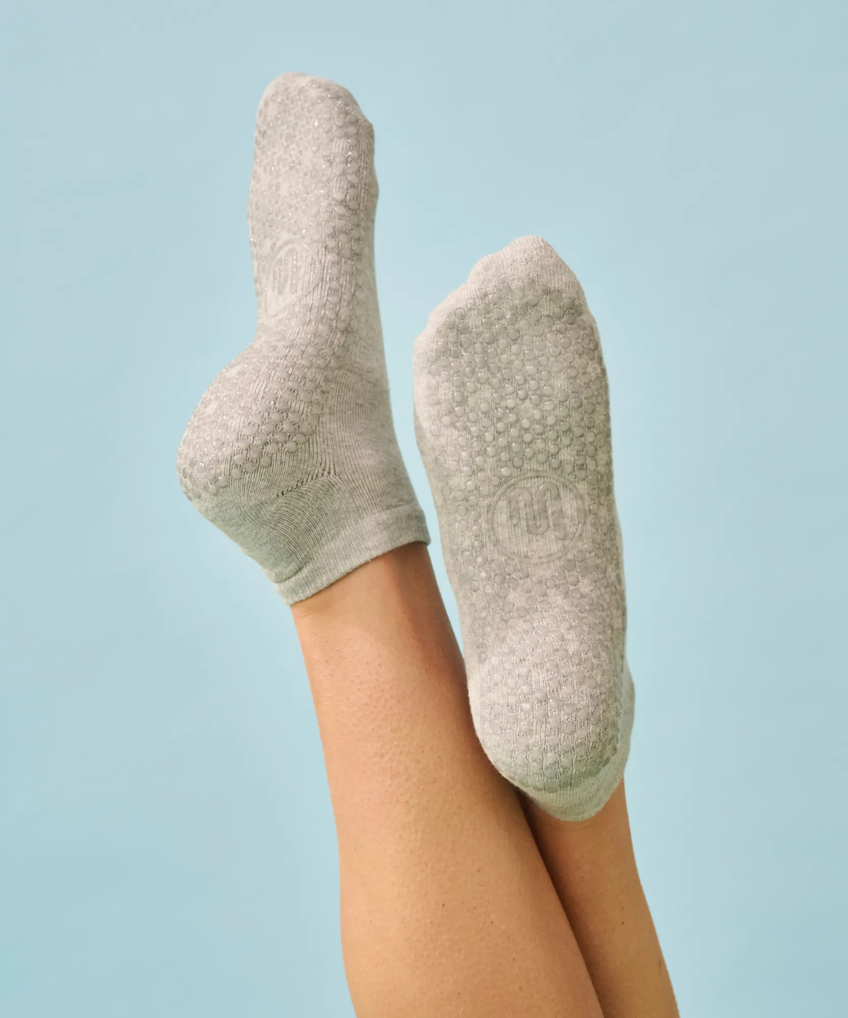 Classic Low Rise Grip Socks - Grey Marle sold by MoveActive product image thumbnail 2