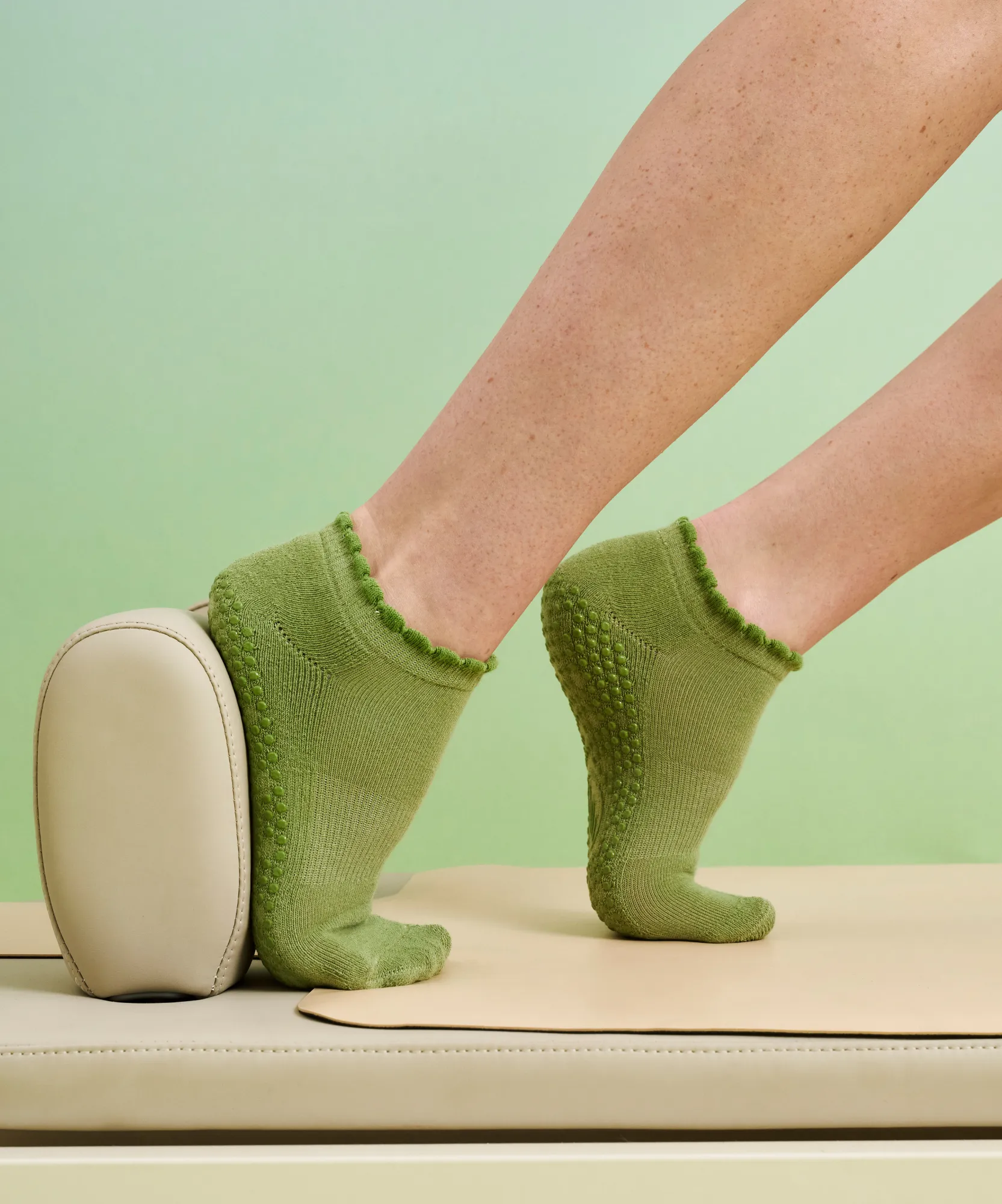 Low Rise Grip Socks - Sage Frill sold by MoveActive
