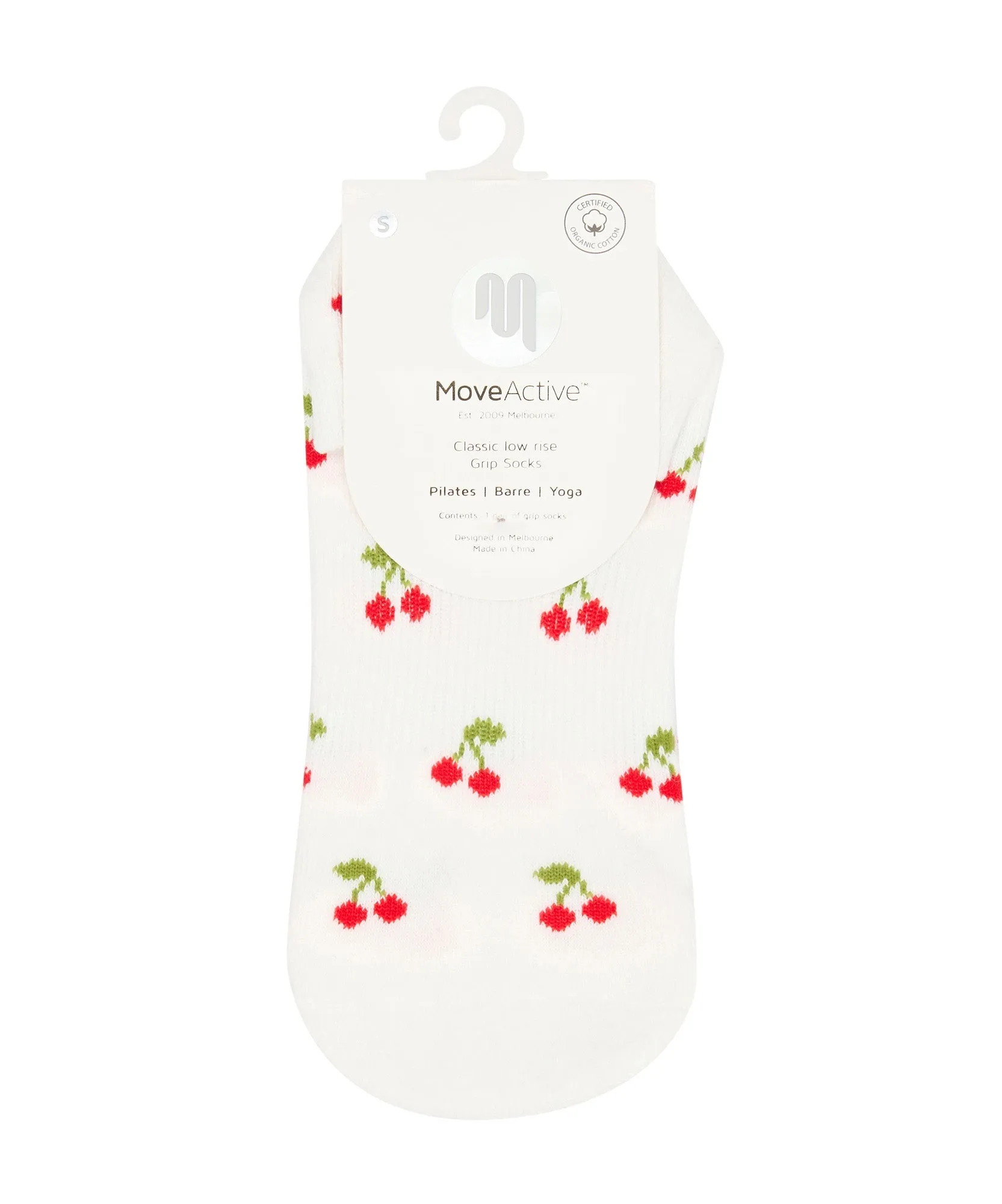 Classic Low Rise Grip Socks - Cherry Pop sold by MoveActive product image thumbnail 4