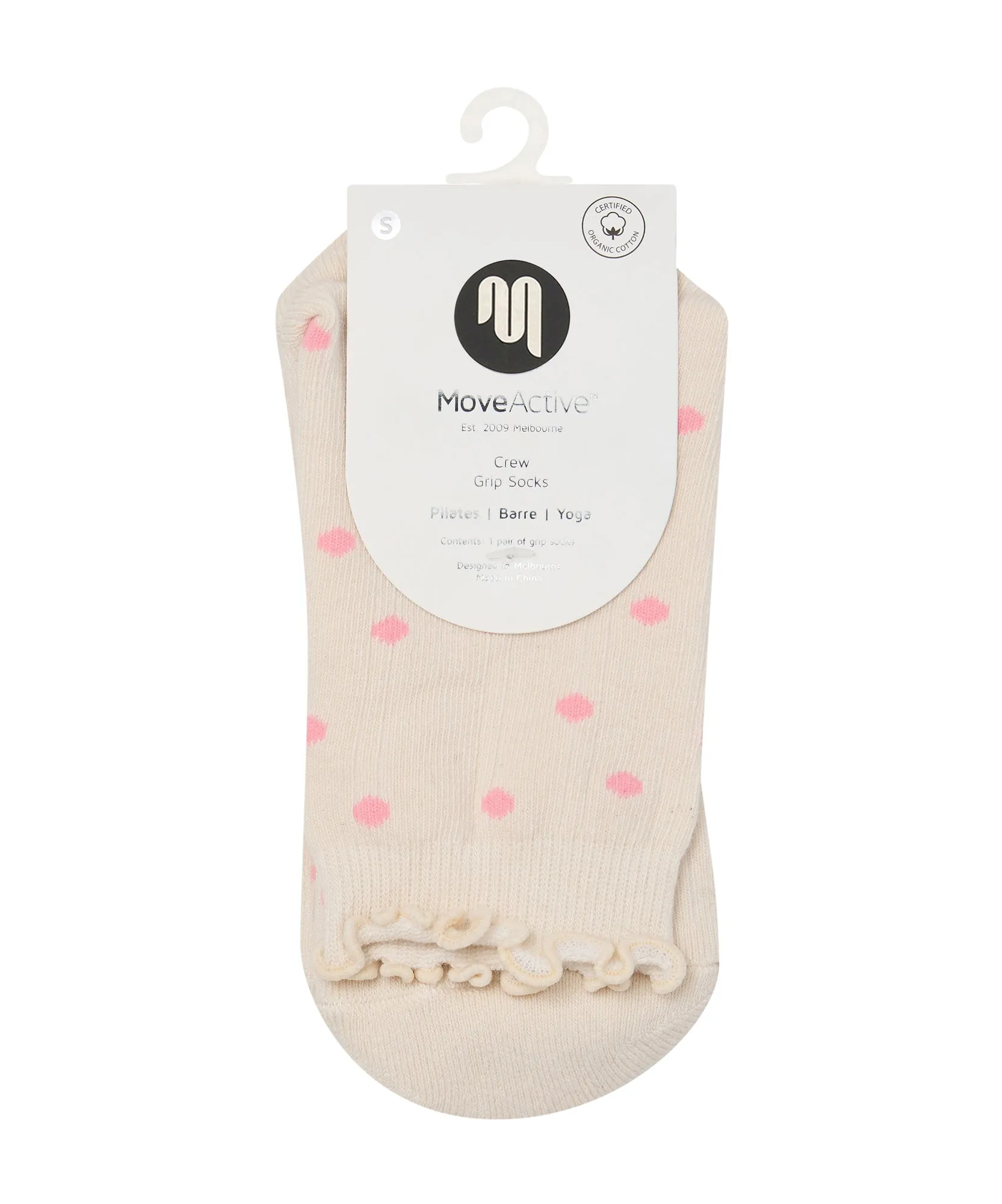 Crew Non Slip Grip Socks - Sweetheart Spots sold by MoveActive product image thumbnail 4