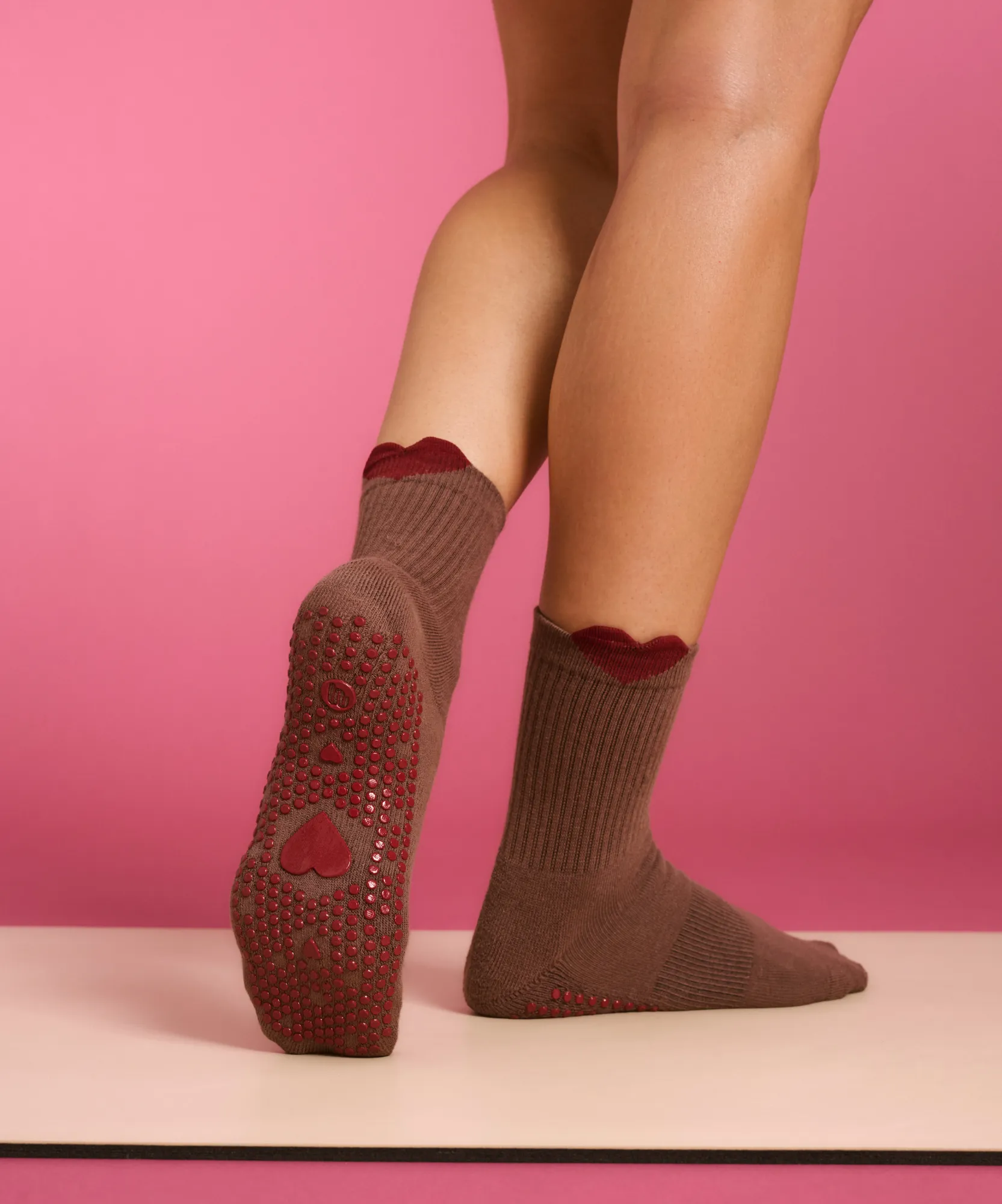 Crew Non Slip Grip Socks - Heartfelt sold by MoveActive