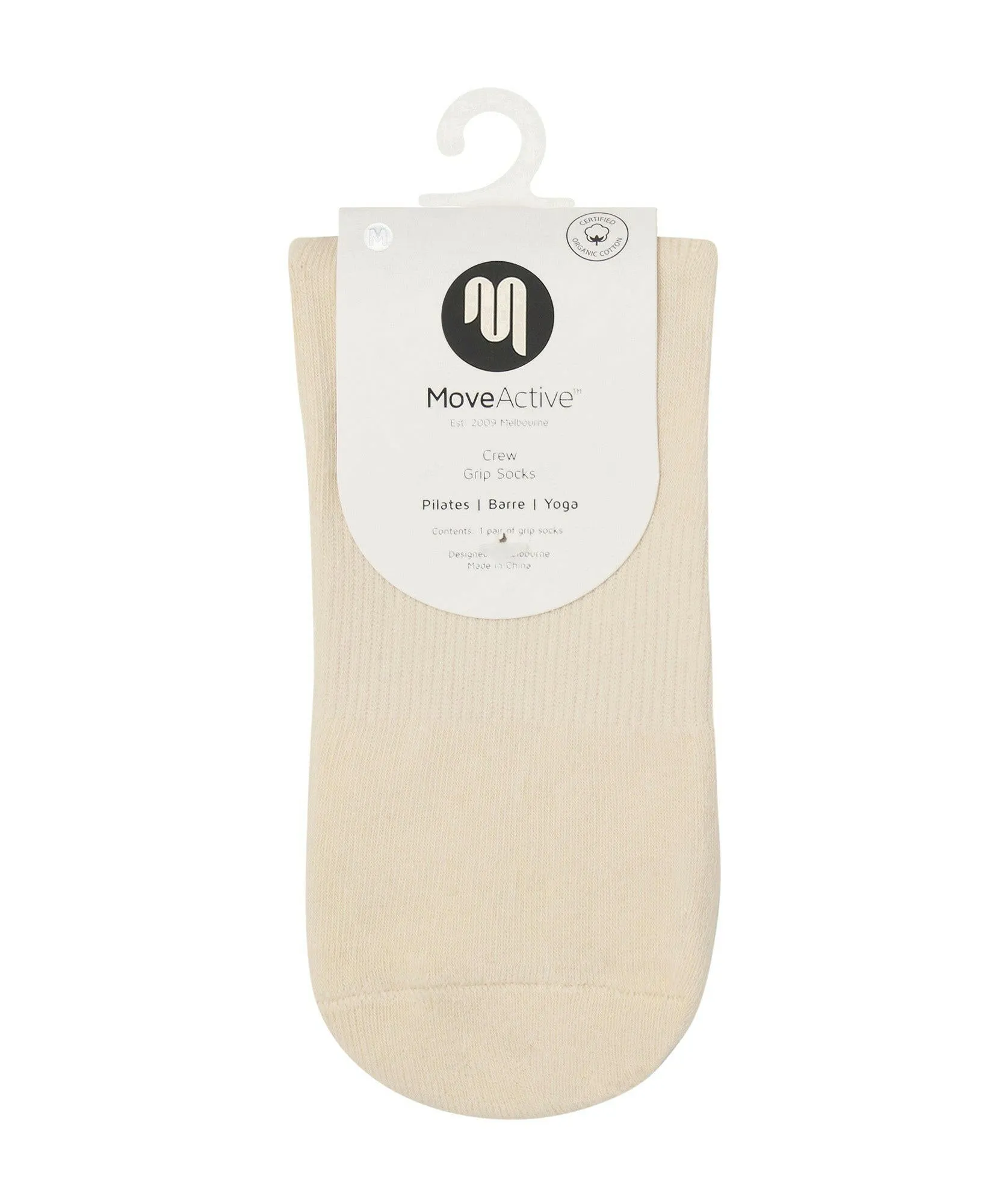 Crew Non Slip Grip Socks - Stripe Vanilla & Sage sold by MoveActive product image thumbnail 4