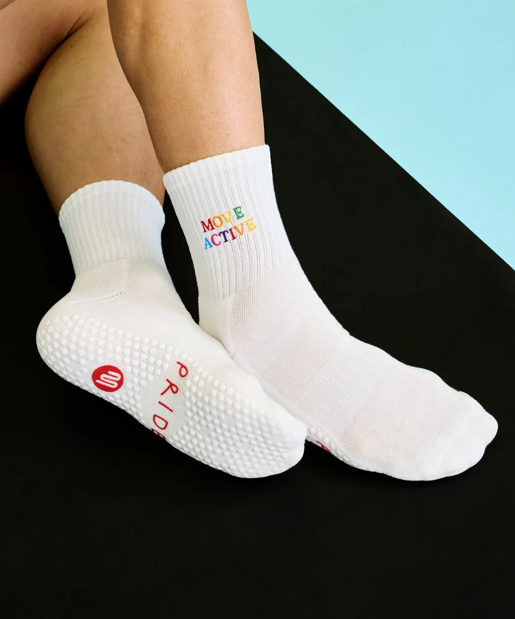 Crew Grip Socks - Signature Rainbow Ivory sold by MoveActive