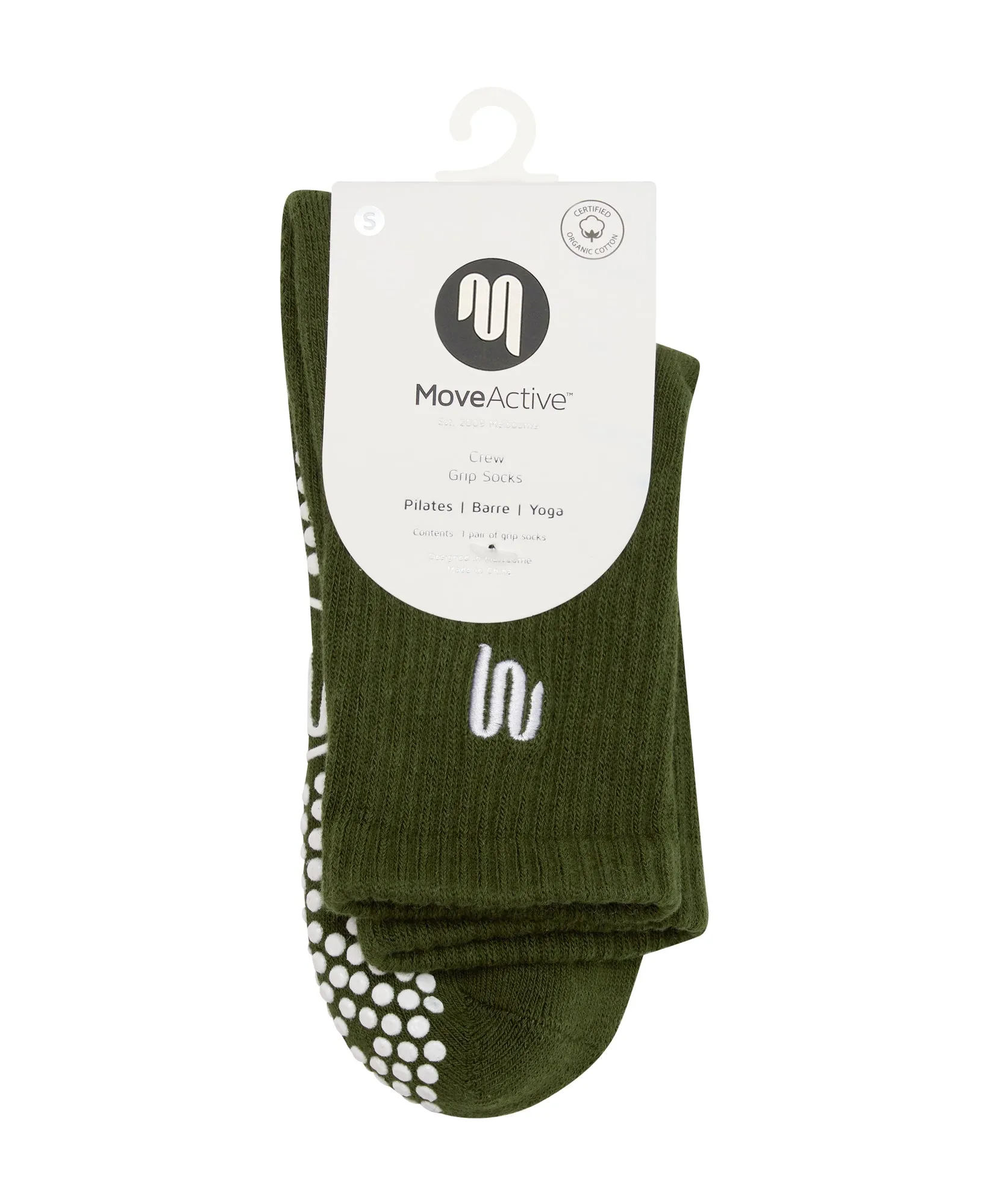 Crew Non Slip Grip Socks - MoveActive Khaki sold by MoveActive product image thumbnail 5