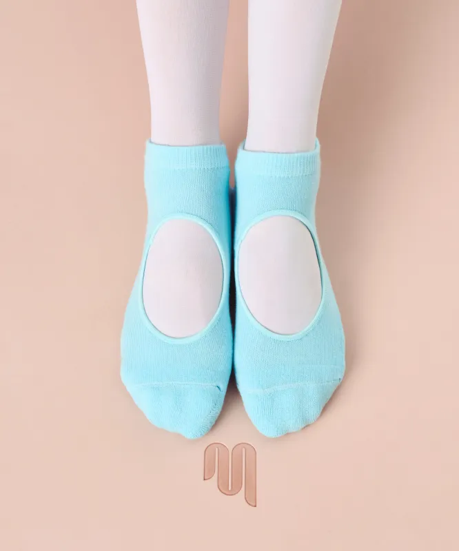 Slide On Non Slip Grip Socks - Ice Blue sold by MoveActive