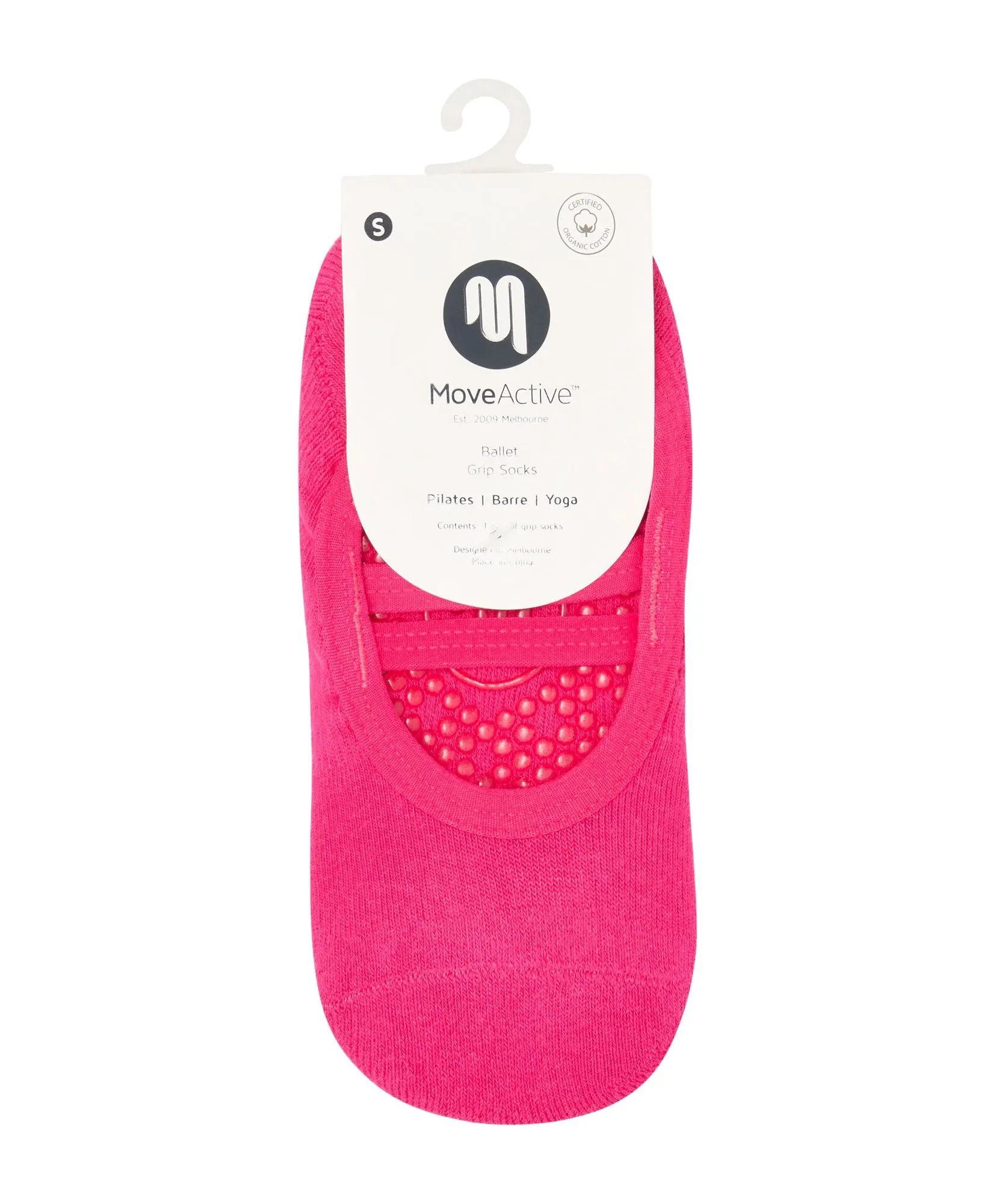 Ballet Non Slip Grip Socks - Neon Pink sold by MoveActive product image thumbnail 5