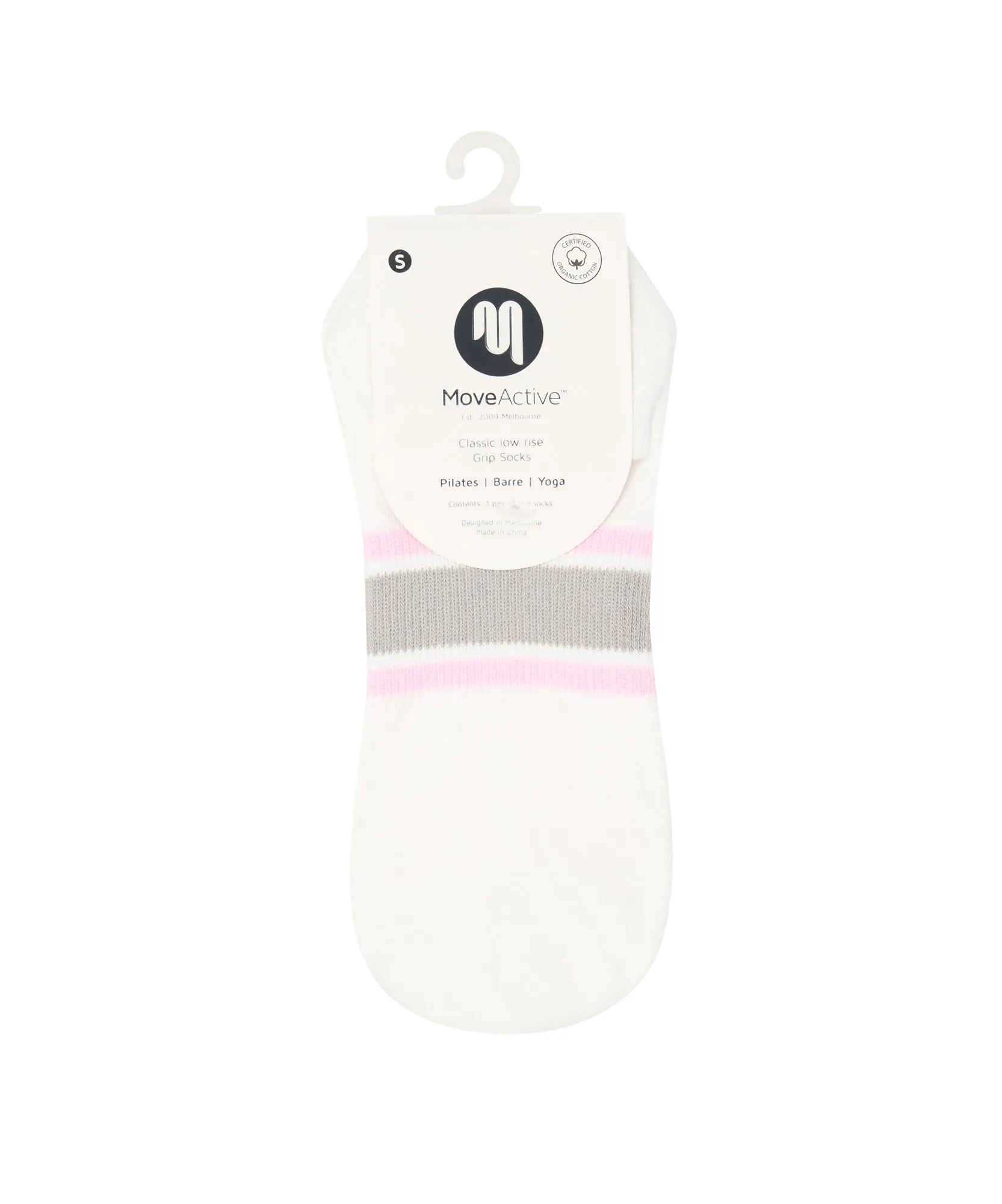 Classic Low Rise Grip Socks - 80's Stripe sold by MoveActive product image thumbnail 5
