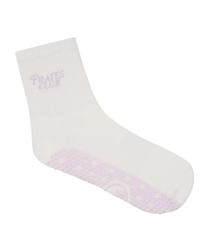 Crew Non Slip Grip Socks - Pilates Club Ivory sold by MoveActive