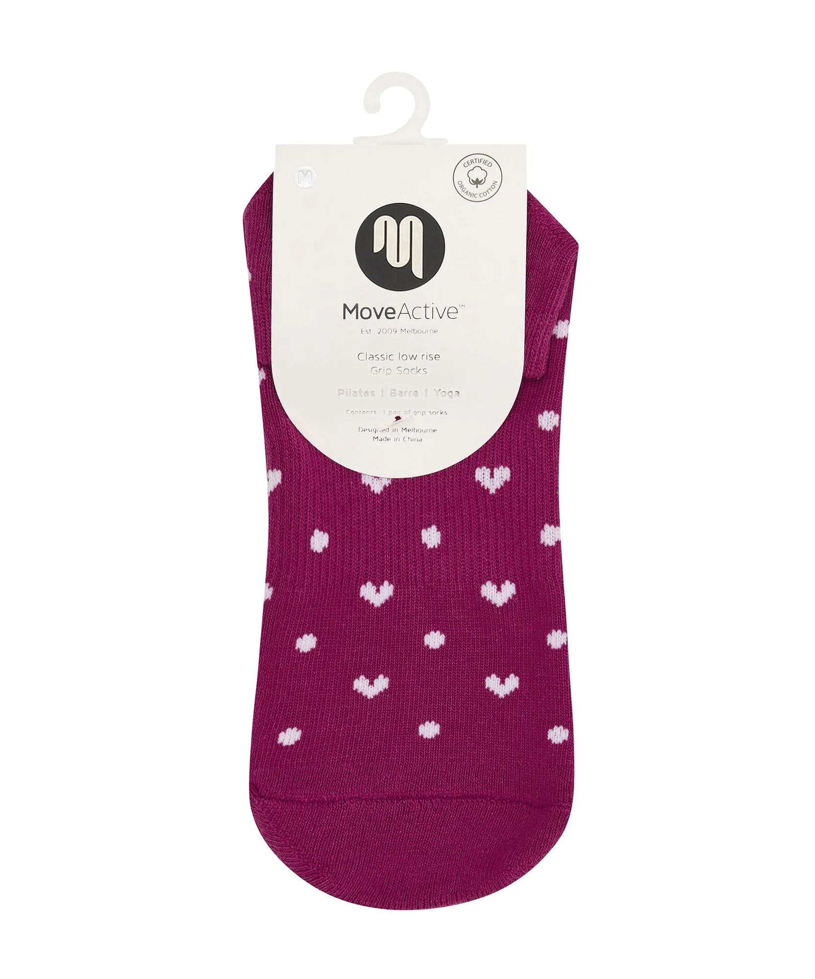 Classic Low Rise Grip Socks - Speckled Fuchsia sold by MoveActive product image thumbnail 5