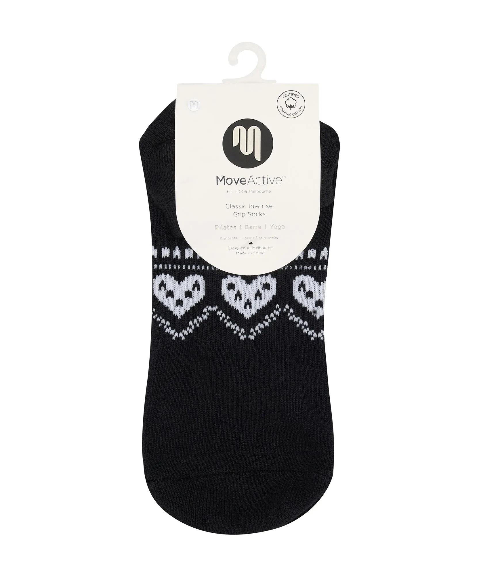 Classic Low Rise Grip Socks - Alpine Heart Midnight sold by MoveActive product image thumbnail 5