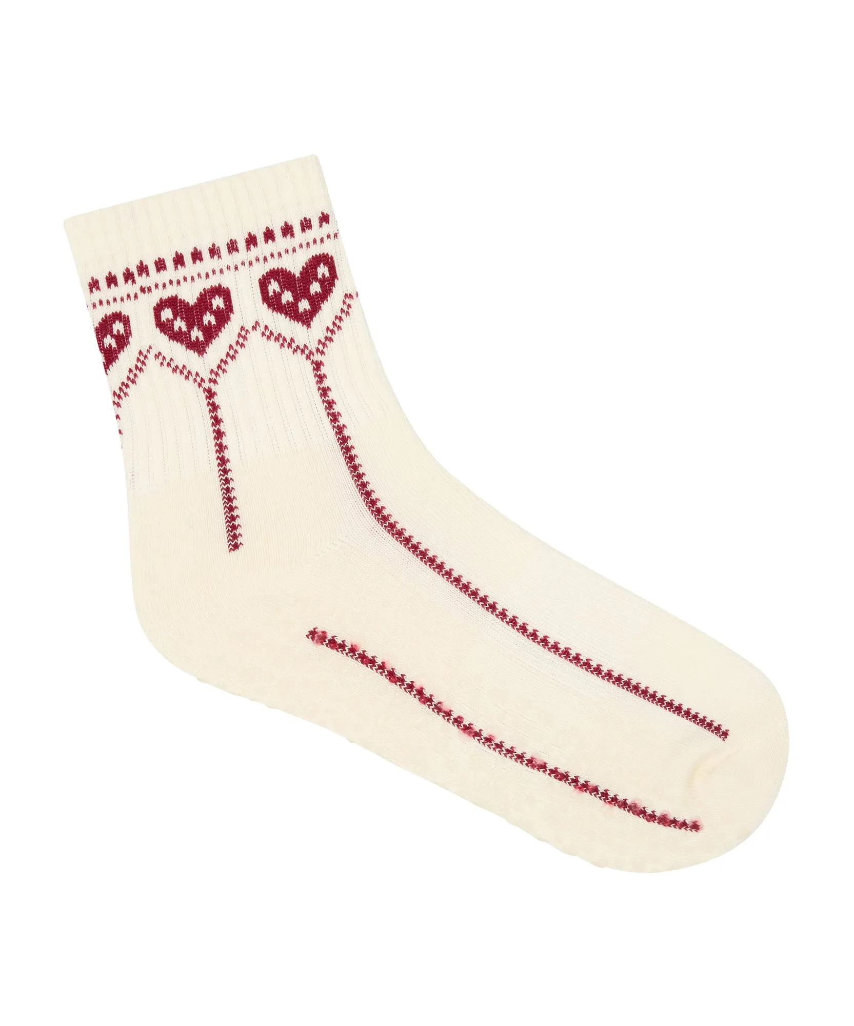 Crew Non Slip Grip Socks - Alpine Heart Oat sold by MoveActive product image thumbnail 3
