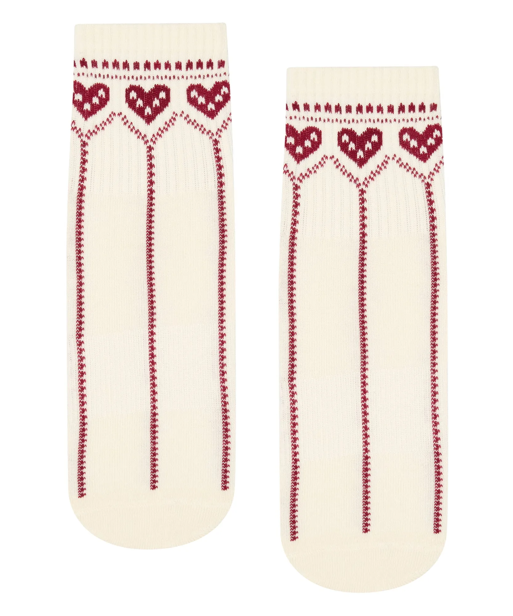 Crew Non Slip Grip Socks - Alpine Heart Oat sold by MoveActive