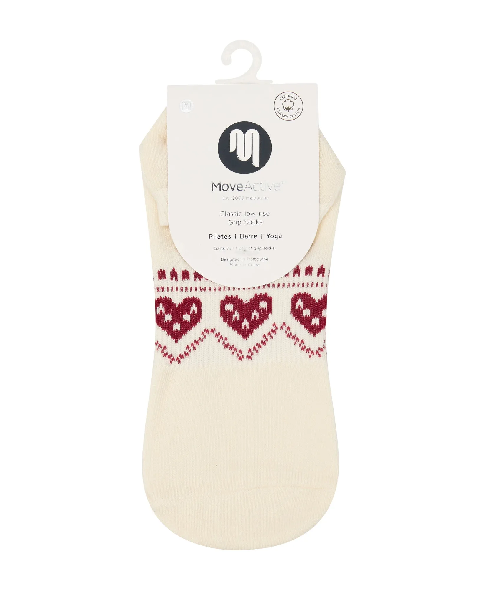 Crew Non Slip Grip Socks - Alpine Heart Oat sold by MoveActive product image thumbnail 4