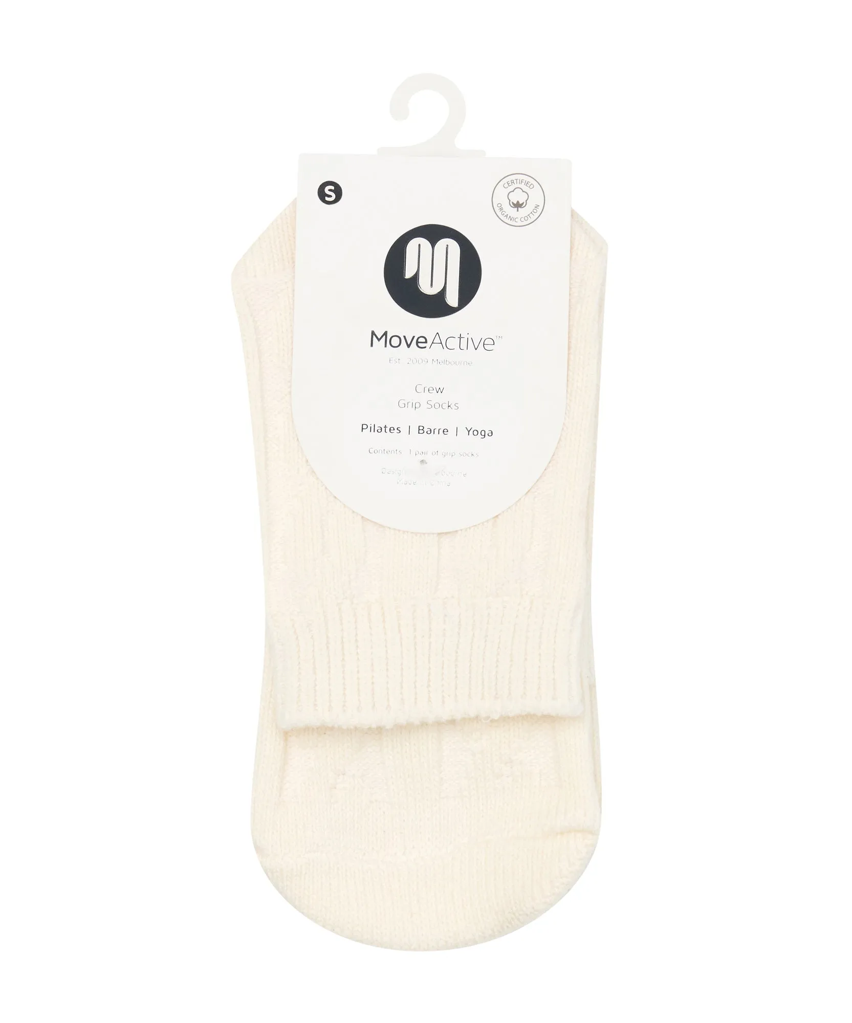 Crew Non Slip Grip Socks - Cable-Knit Oat sold by MoveActive product image thumbnail 4