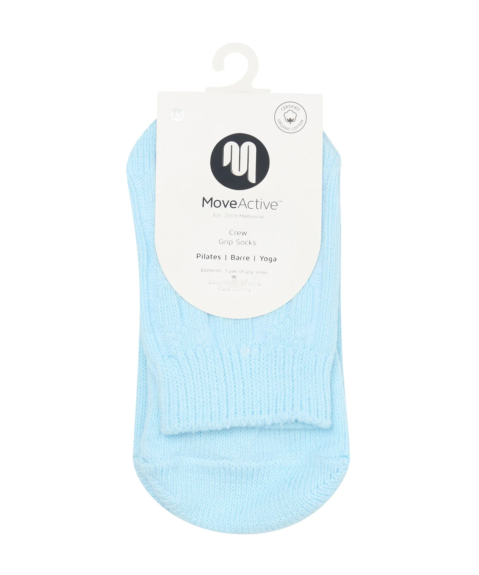 Crew Non Slip Grip Socks - Cable-Knit Ice sold by MoveActive product image thumbnail 4