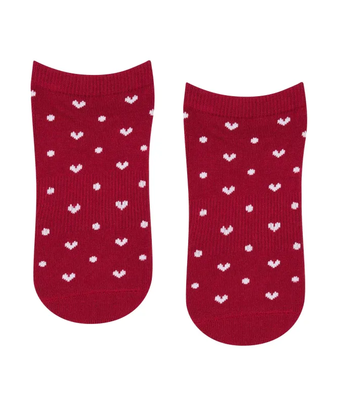 Classic Low Rise Grip Socks - Speckled Ruby sold by MoveActive