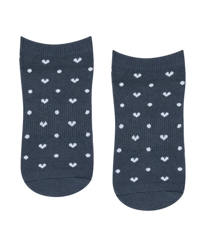 Classic Low Rise Grip Socks - Speckled French Navy sold by MoveActive