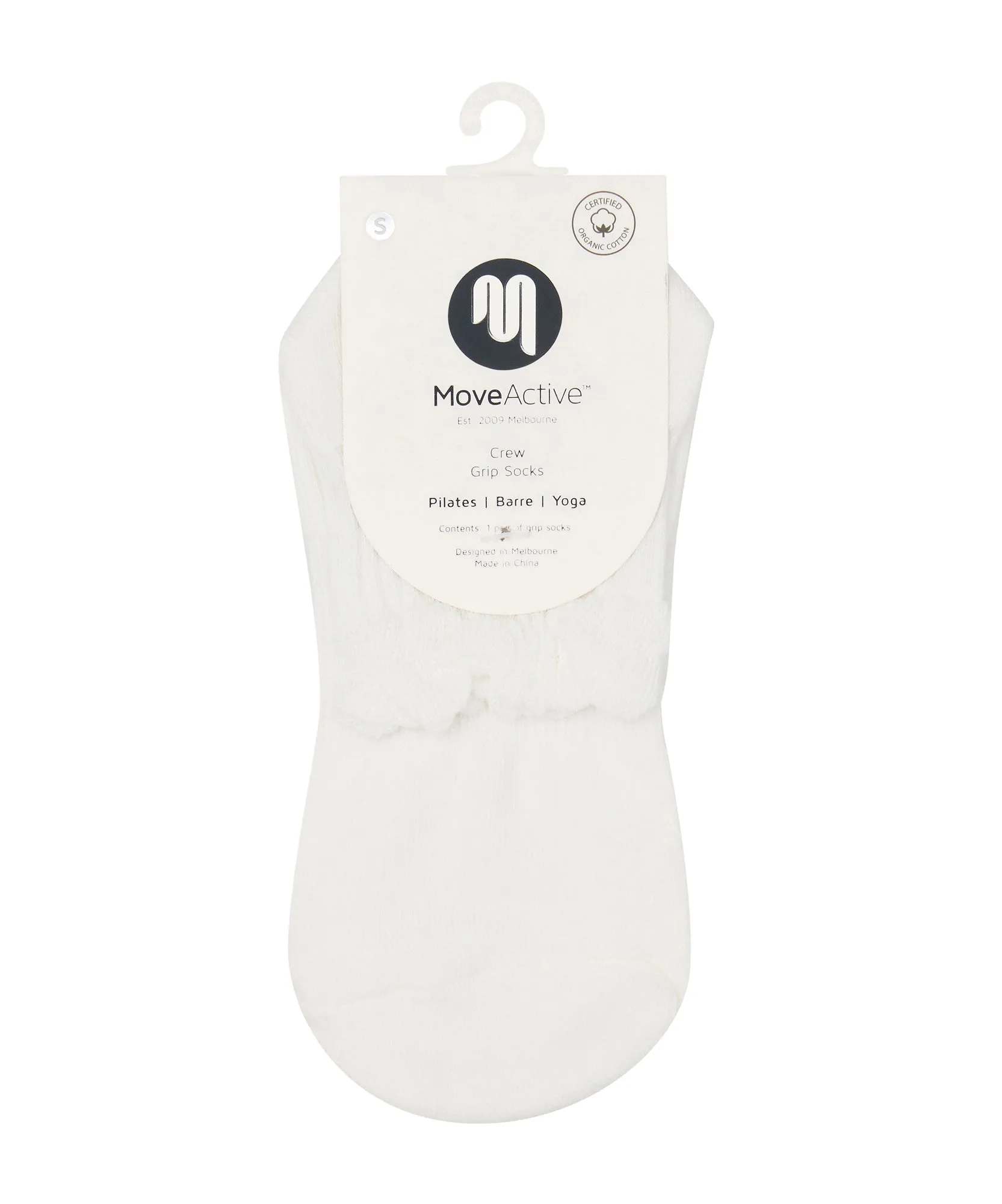 Quarter Crew Non Slip Grip Socks - Snow Ruffle sold by MoveActive product image thumbnail 4
