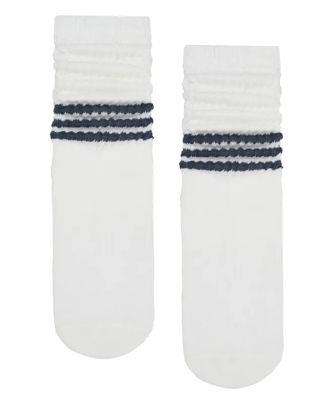 Scrunch Non Slip Grip Socks - French Navy Stripe High sold by MoveActive