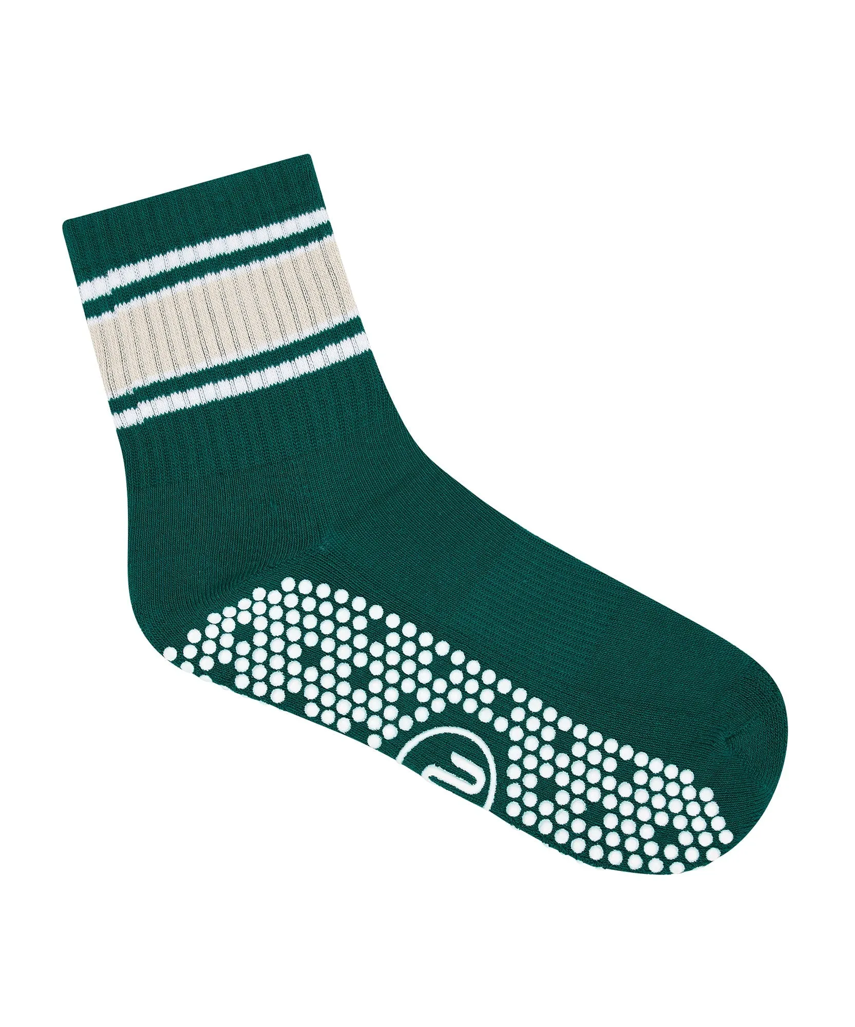 Crew Non Slip Grip Socks - Emerald Oat Stripe sold by MoveActive product image thumbnail 3