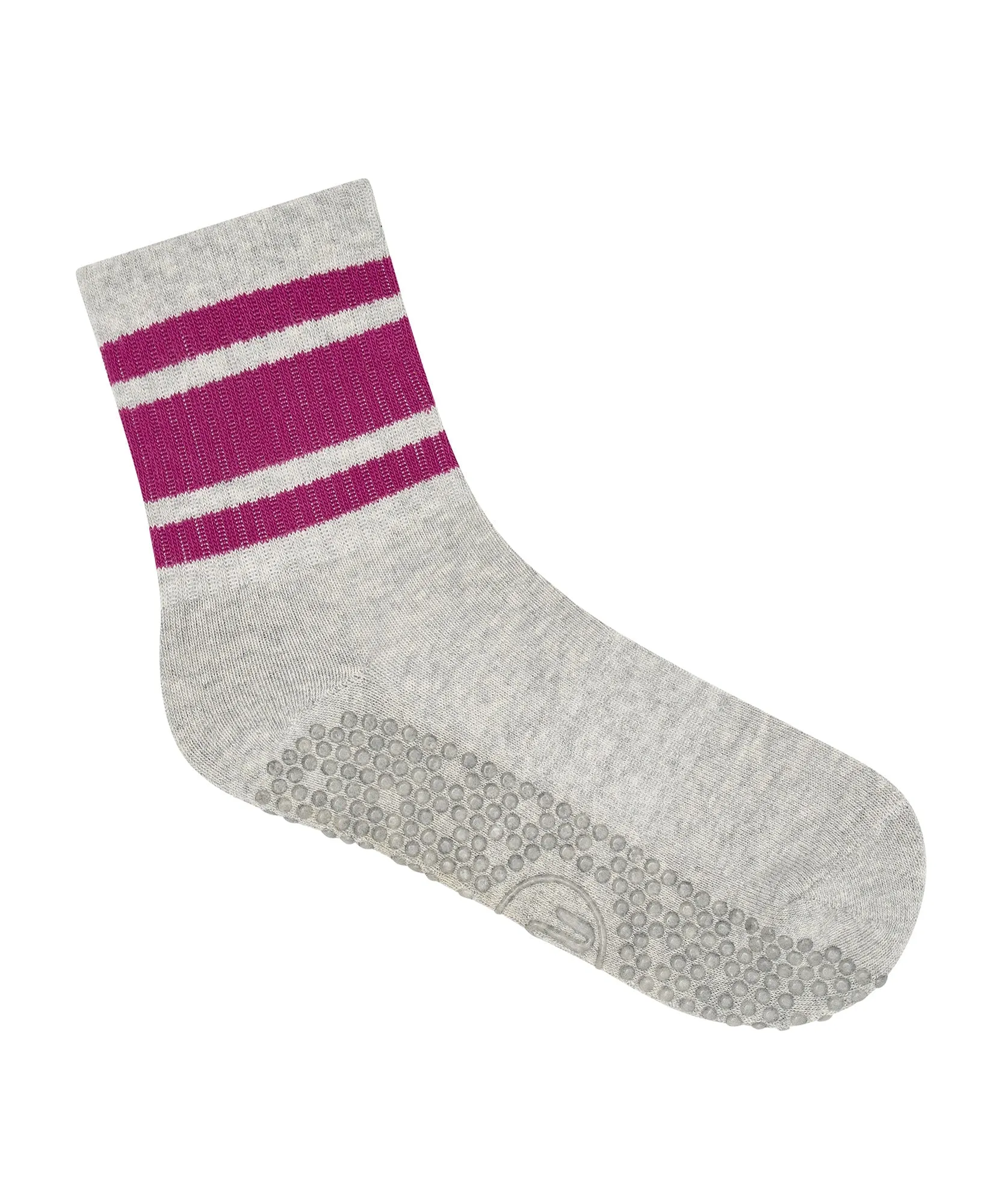 Crew Non Slip Grip Socks - Marle Fuchsia Stripe sold by MoveActive product image thumbnail 3