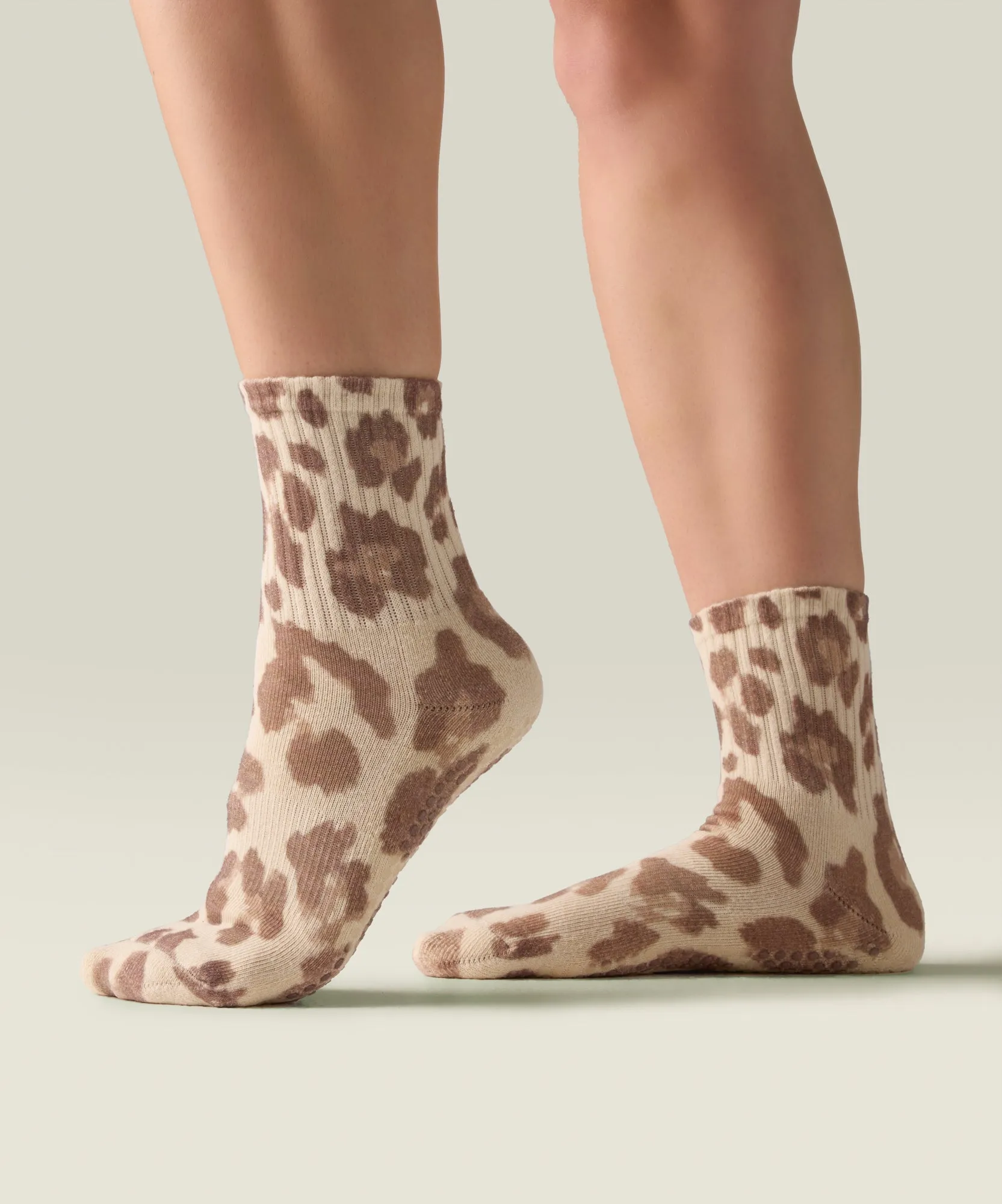 Crew Non Slip Grip Socks - Leopard sold by MoveActive