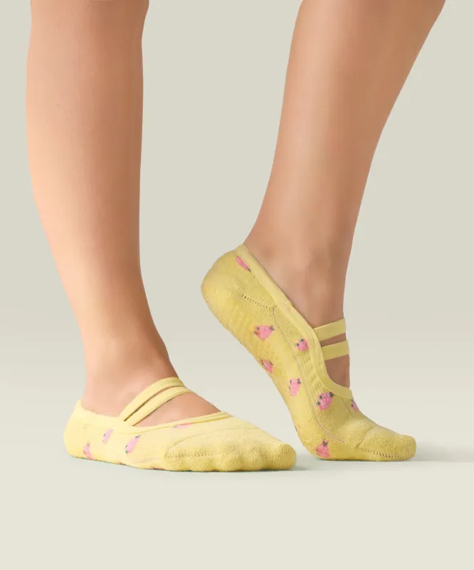 Ballet Non Slip Grip Socks - Wild Rose Maize sold by MoveActive