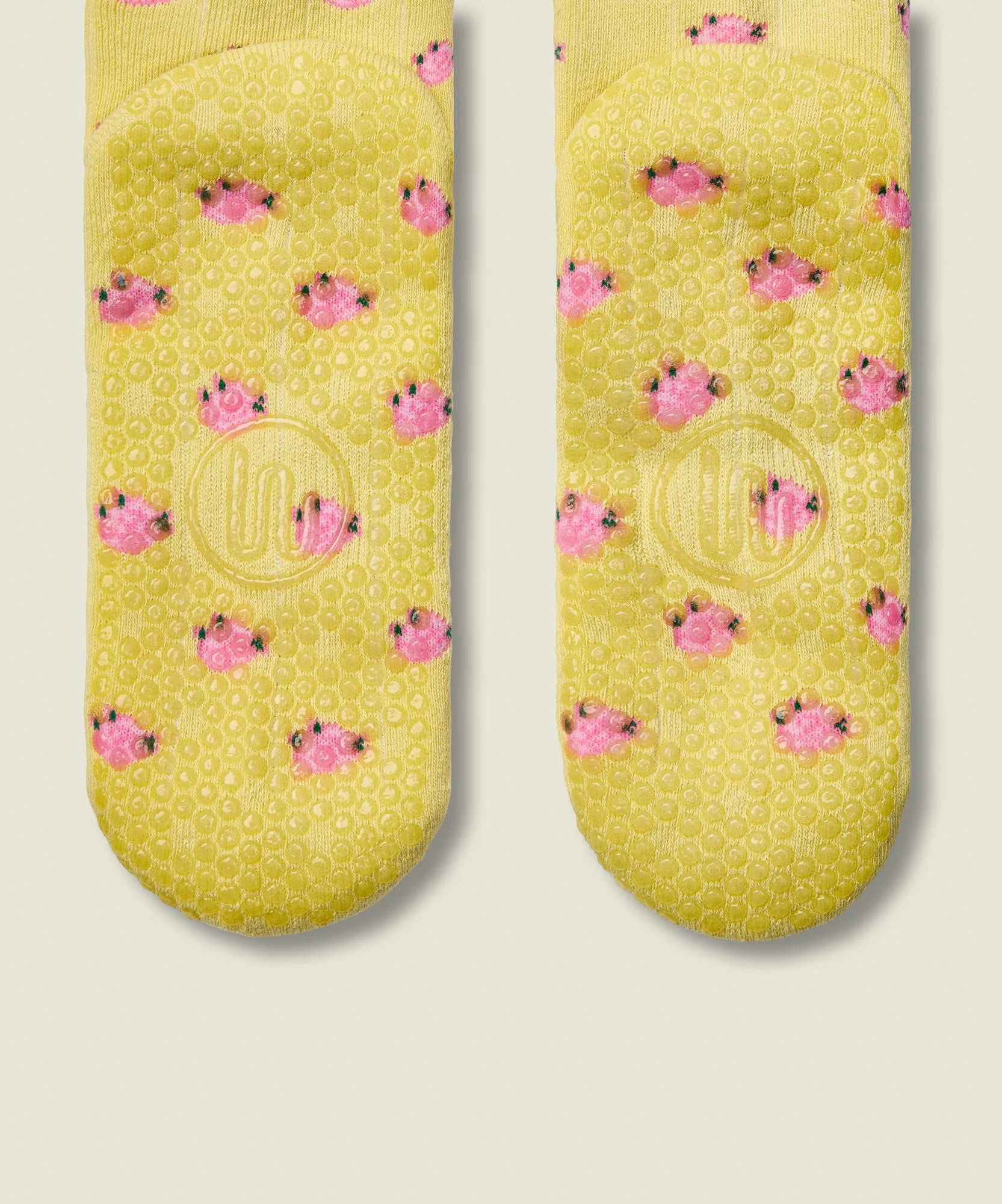 Quarter Crew Non Slip Grip Socks - Wild Rose Maize sold by MoveActive product image thumbnail 4