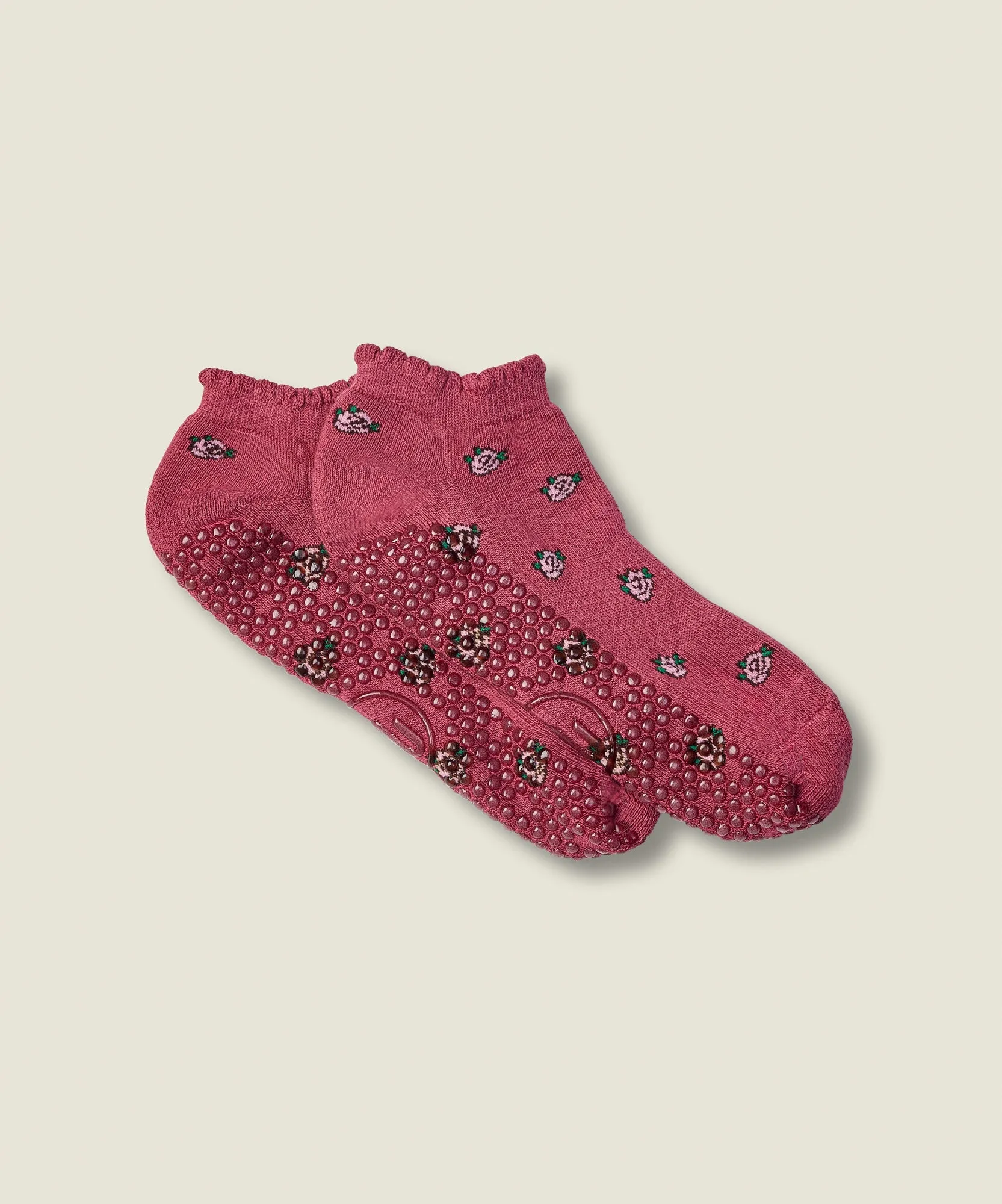Classic Low Rise Grip Socks - Wild Rose Berry sold by MoveActive product image thumbnail 4