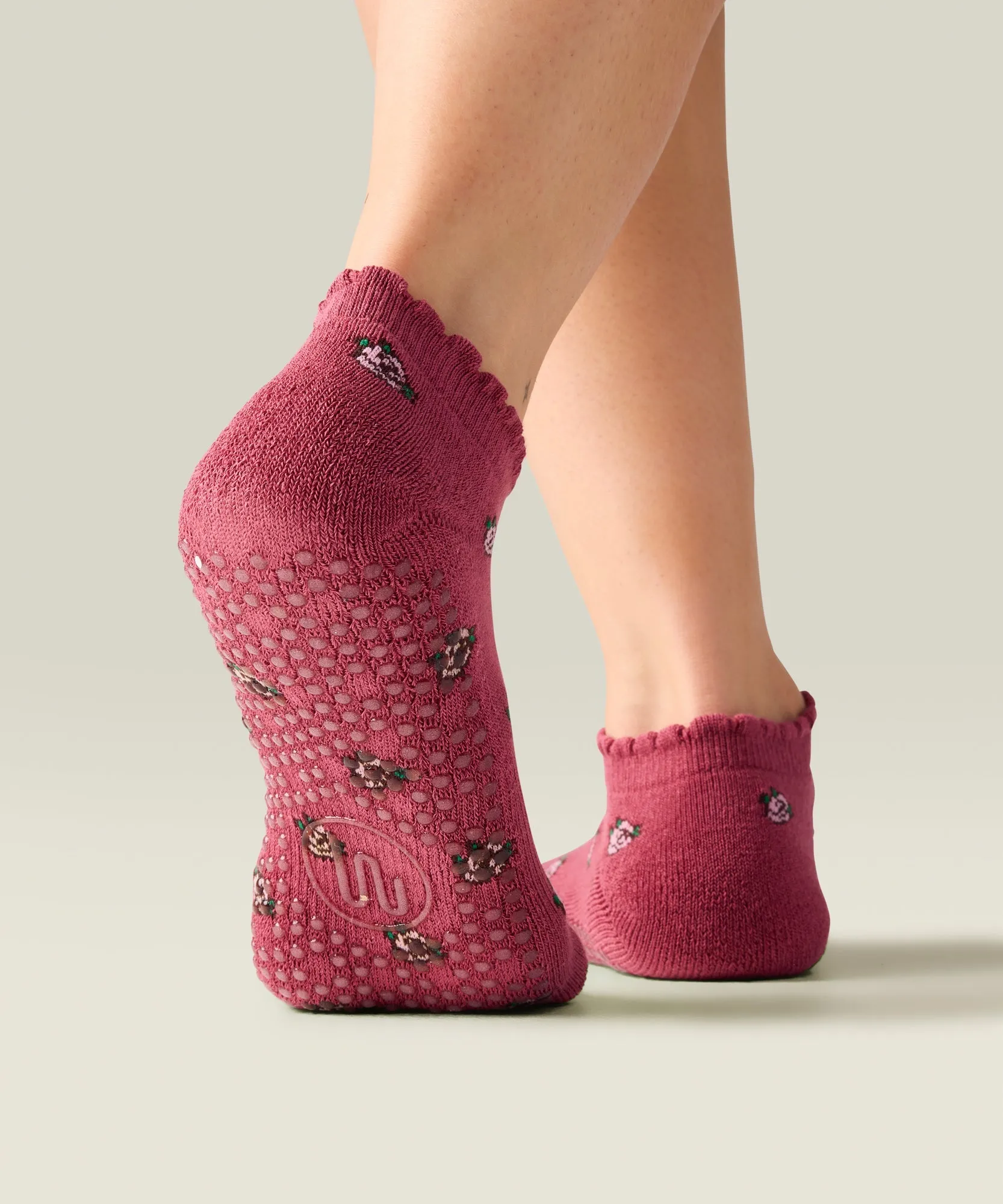 Classic Low Rise Grip Socks - Wild Rose Berry sold by MoveActive product image thumbnail 2