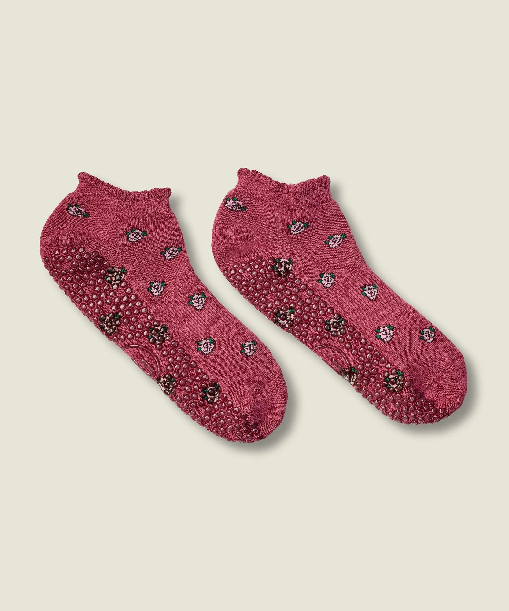 Classic Low Rise Grip Socks - Wild Rose Berry sold by MoveActive product image thumbnail 3