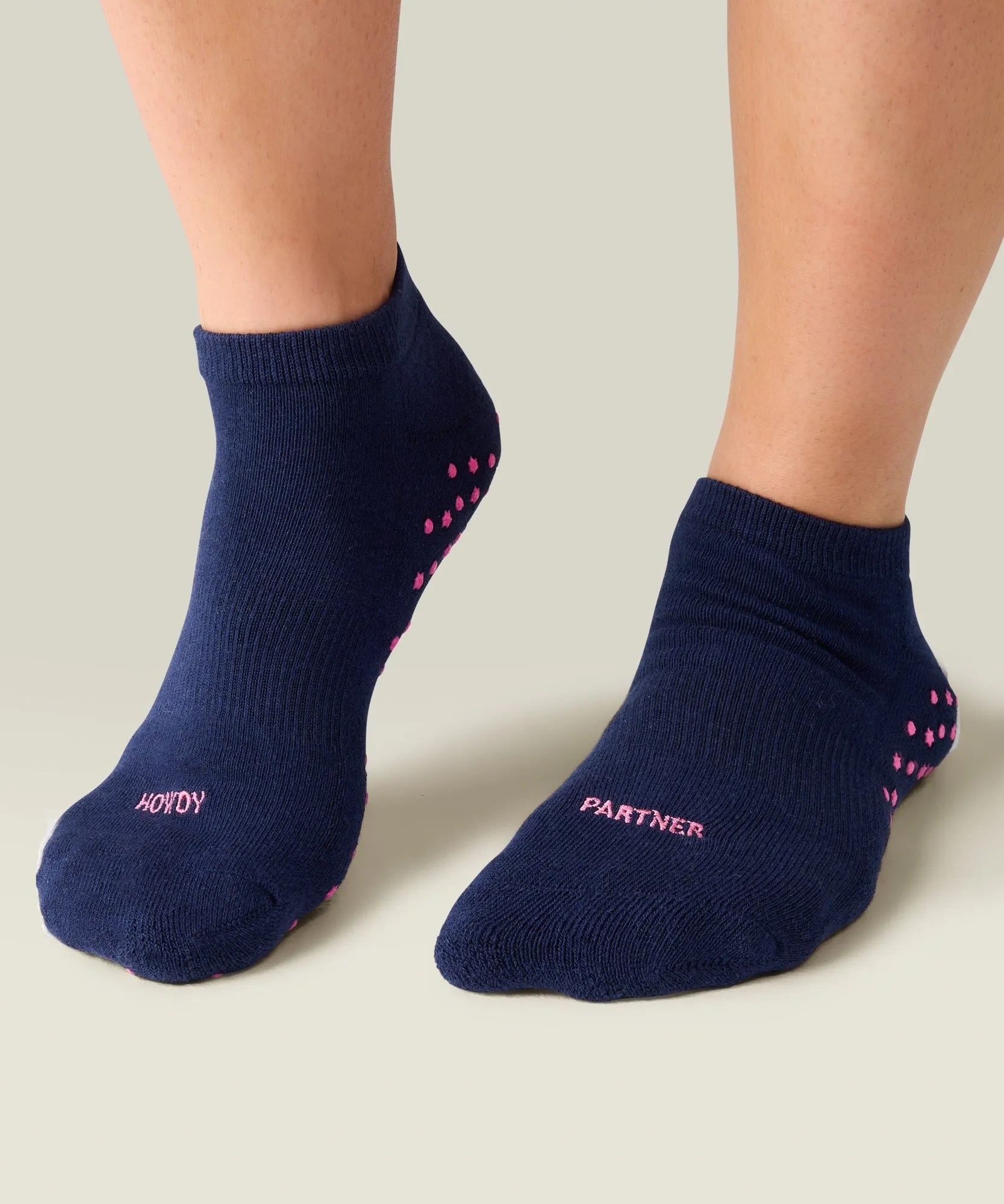 Classic Low Rise Grip Socks - Howdy Partner Ink sold by MoveActive