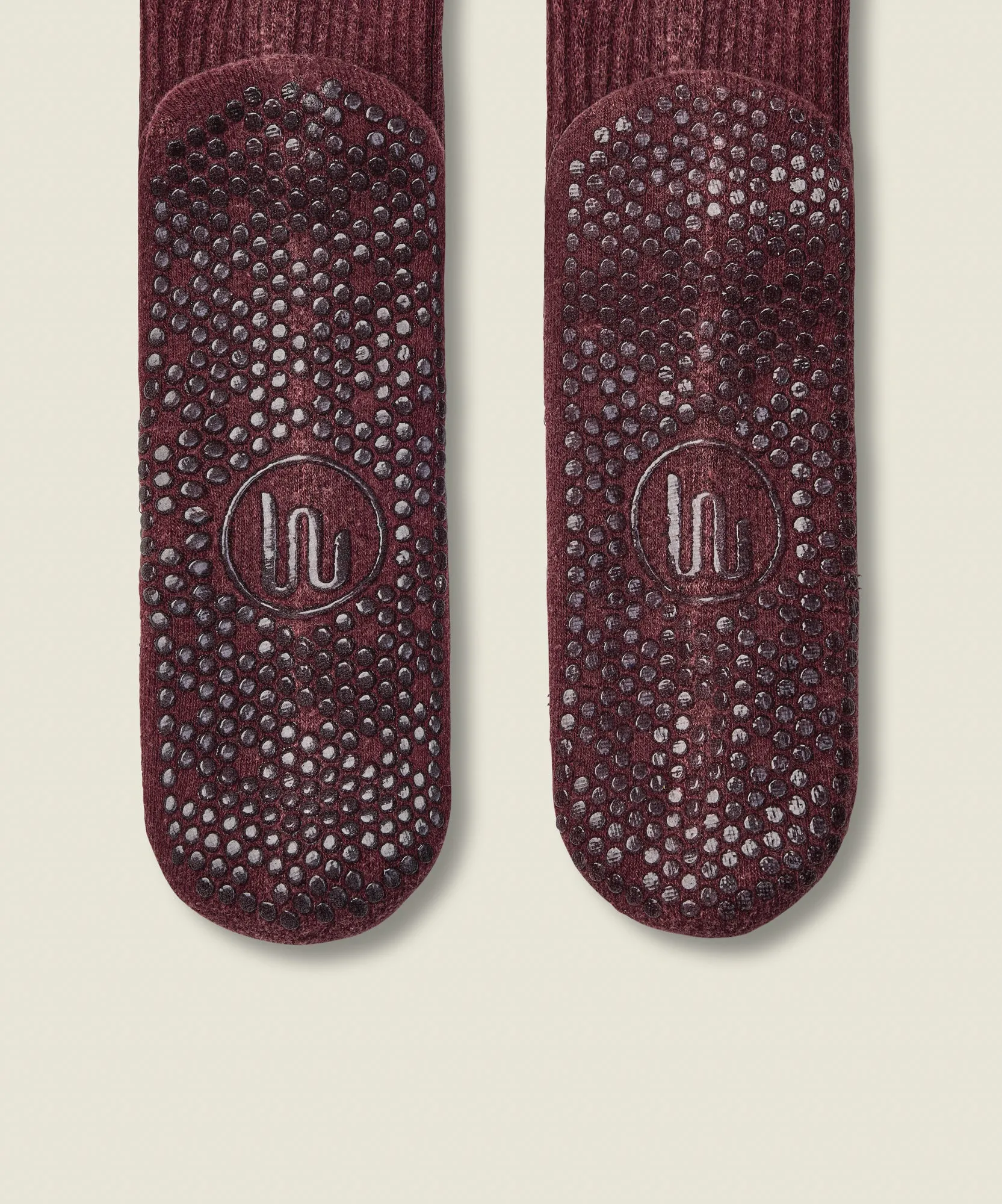 Crew Non Slip Grip Socks - Dusty Mulberry sold by MoveActive product image thumbnail 4