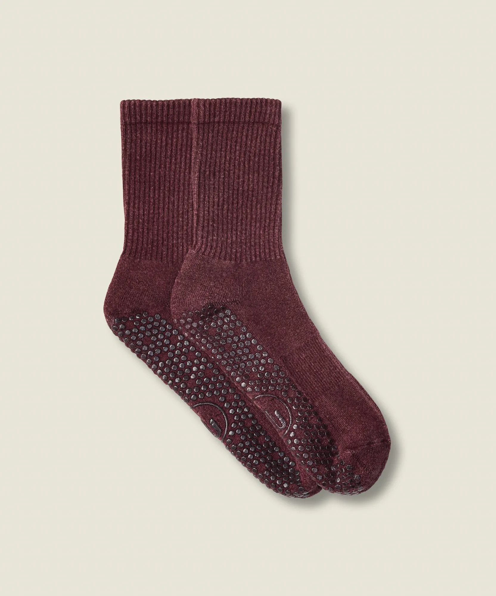 Crew Non Slip Grip Socks - Dusty Mulberry sold by MoveActive product image thumbnail 5