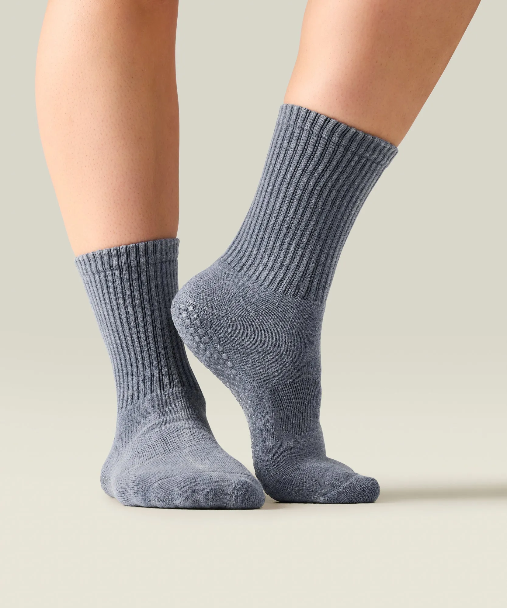 Crew Non Slip Grip Socks - Dusty Denim sold by MoveActive