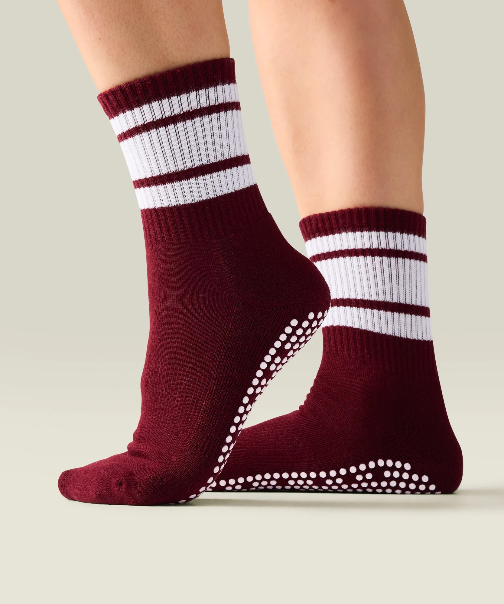 Crew Grip Socks - Mulberry Stripe sold by MoveActive