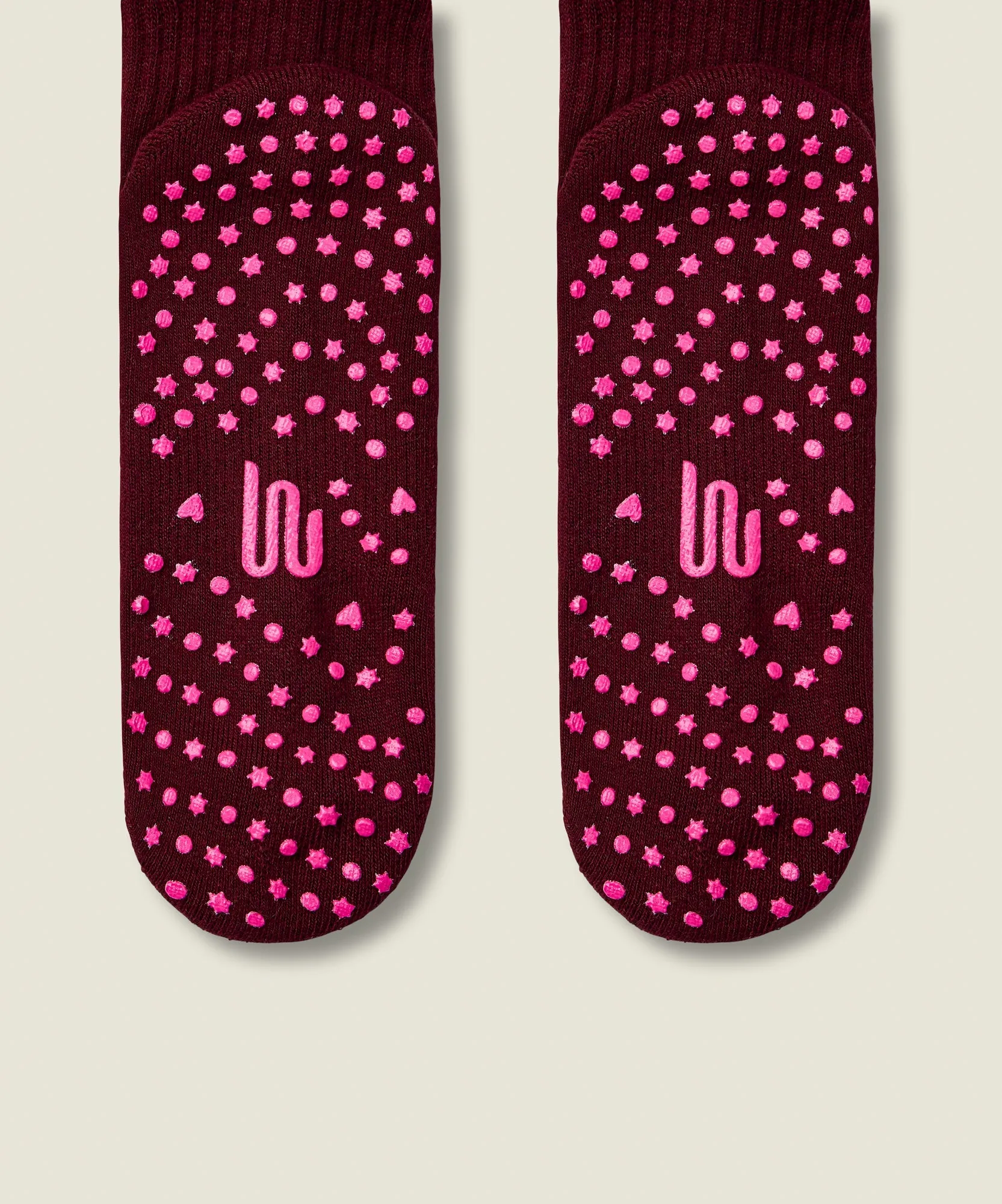 Crew Non Slip Grip Socks - Boot Scootin' Mulberry sold by MoveActive product image thumbnail 4