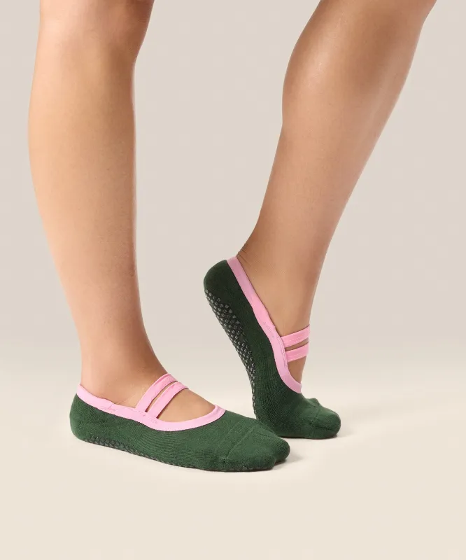 Ballet Non Slip Grip Socks - Salsa Verde sold by MoveActive