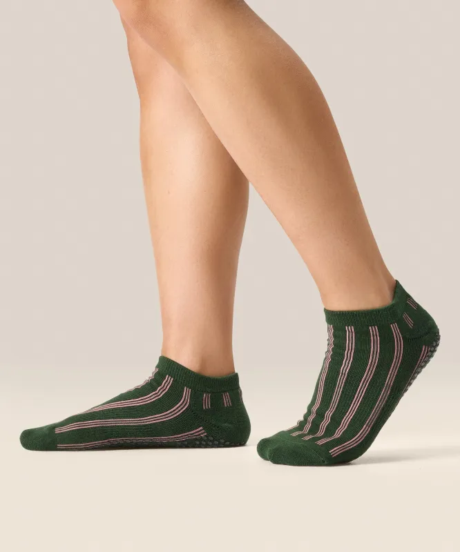 Classic Low Rise Grip Socks - Verde Carnival sold by MoveActive