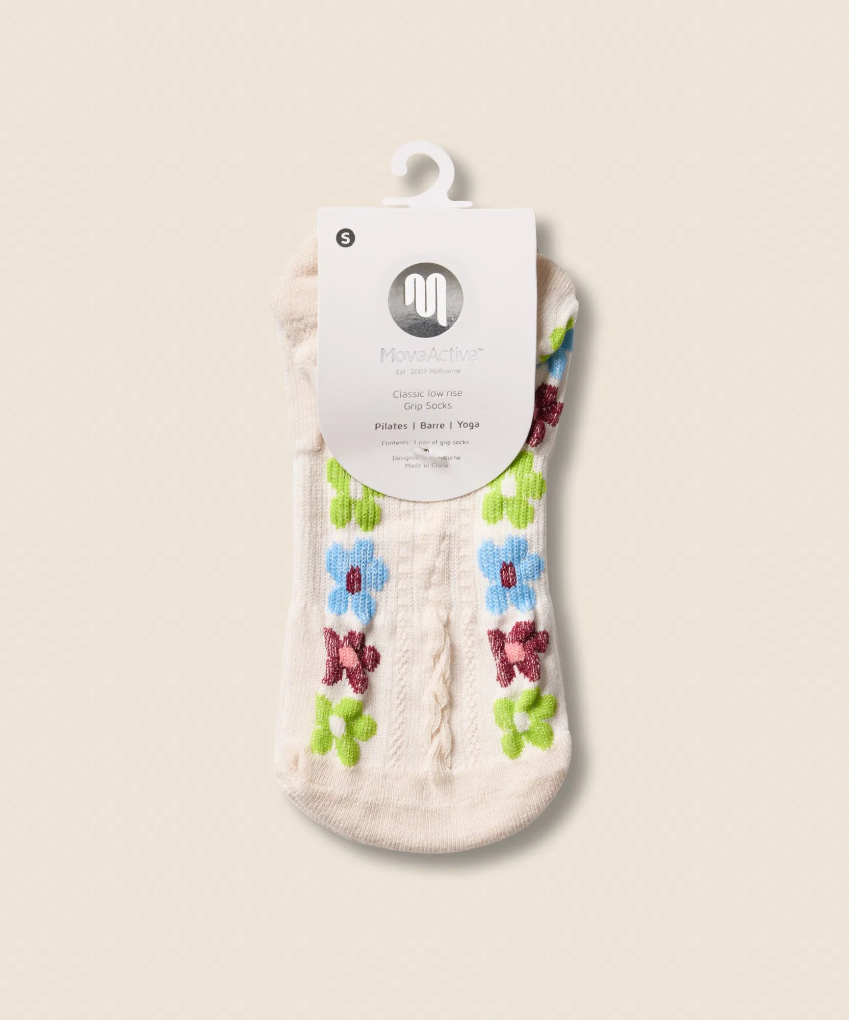 Classic Low Rise Grip Socks - Fiesta Blanca sold by MoveActive product image thumbnail 5