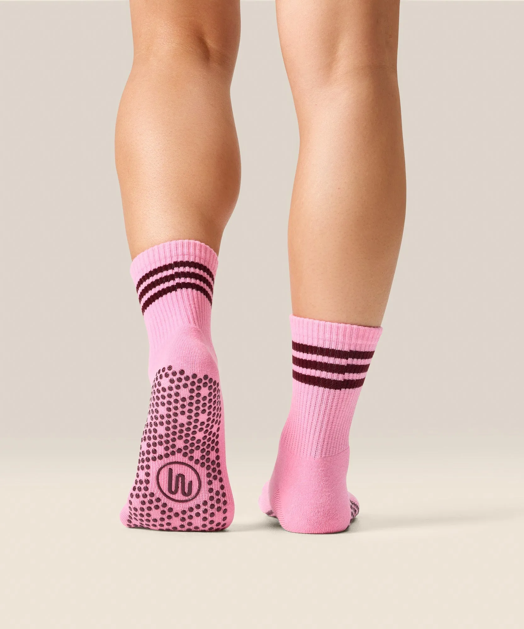 Crew Non Slip Grip Socks - Pink Paloma sold by MoveActive product image thumbnail 2