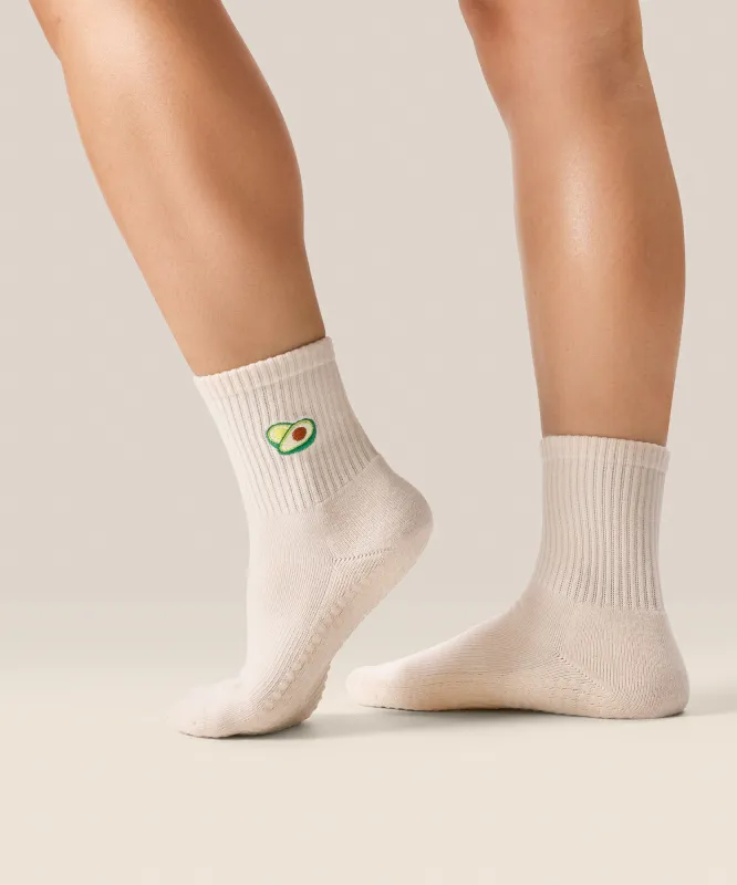 Crew Non Slip Grip Socks - Avocado sold by MoveActive