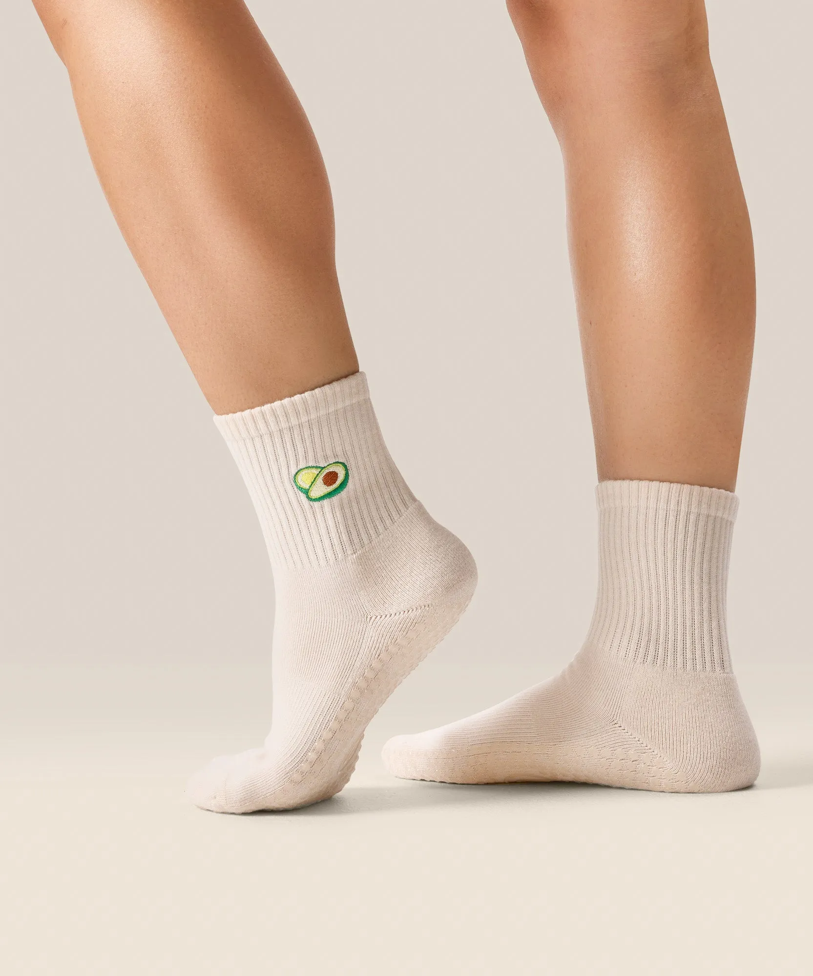 Crew Non Slip Grip Socks - Avocado sold by MoveActive