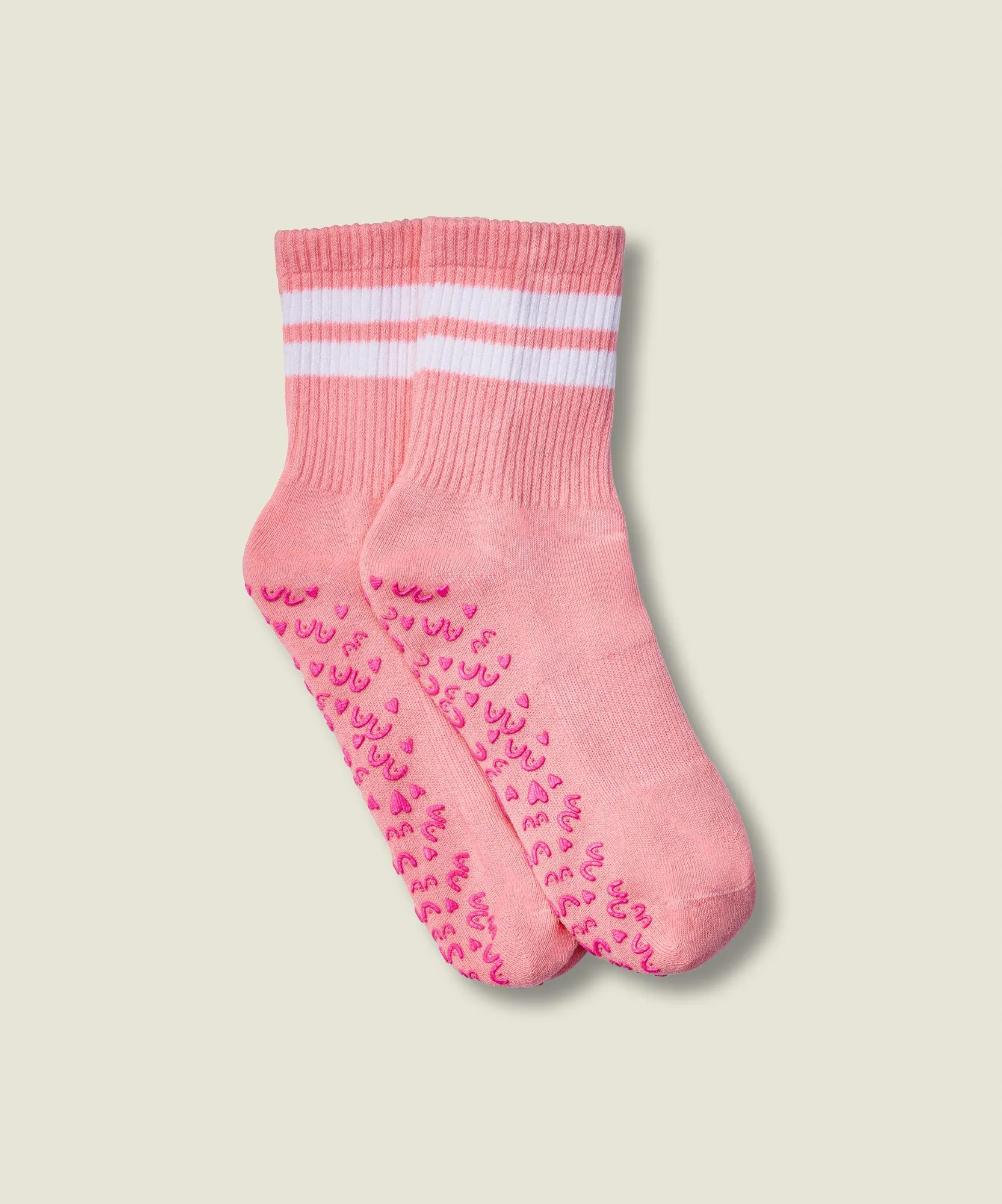 Crew Non Slip Grip Socks - Rose Stripe sold by MoveActive product image thumbnail 4