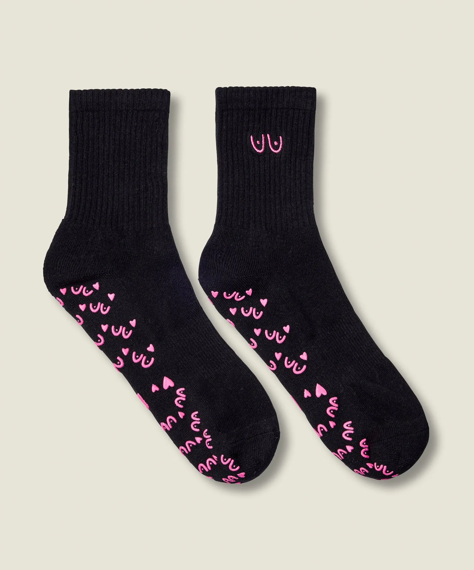 Crew Non Slip Grip Socks - Power in Pairs Black sold by MoveActive product image thumbnail 3